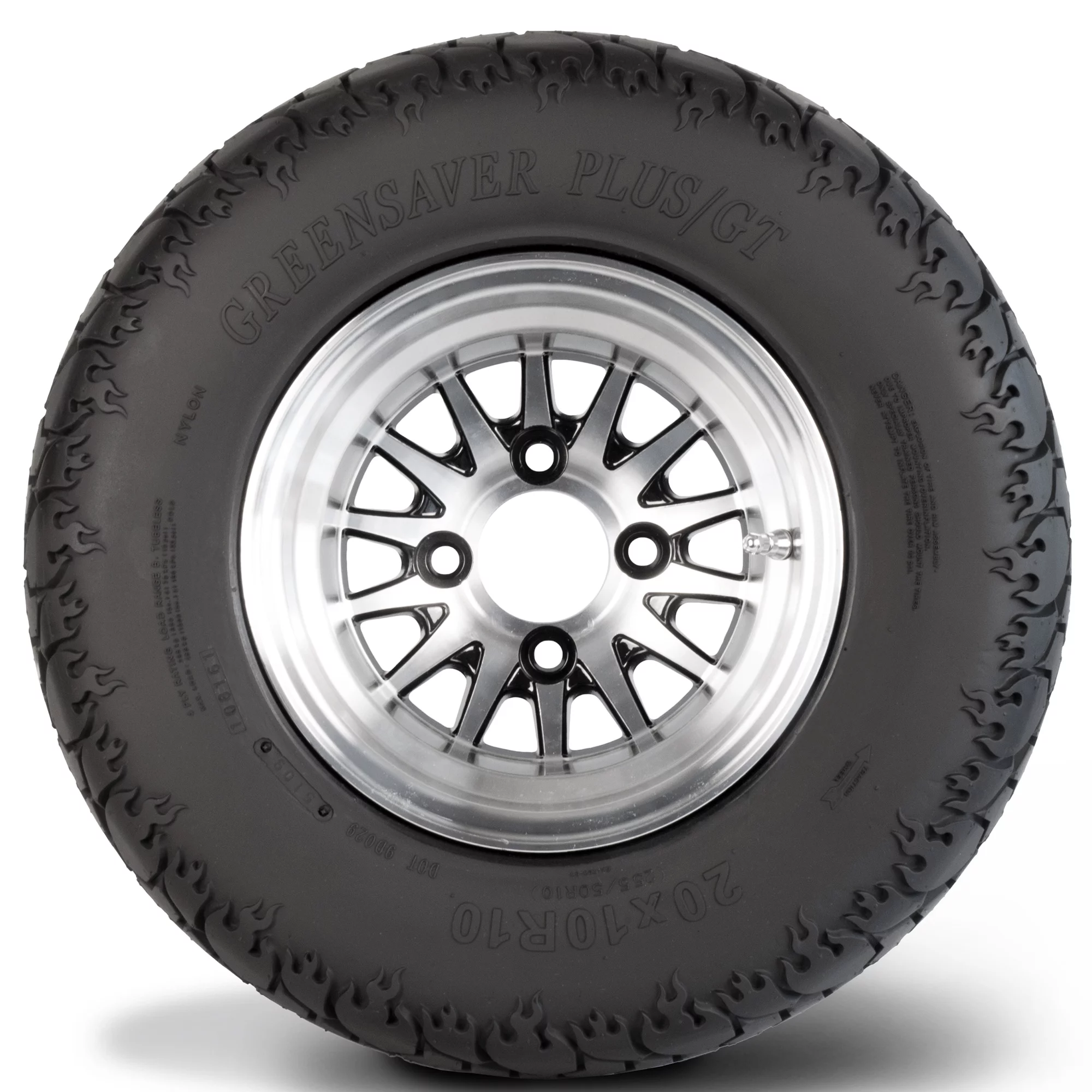 Greenball Greensaver 215/35R12 Plus GT Performance Radial 4-Ply Rated Golf Cart Tire; 1 Tire, No Wheel - Inhomebuy