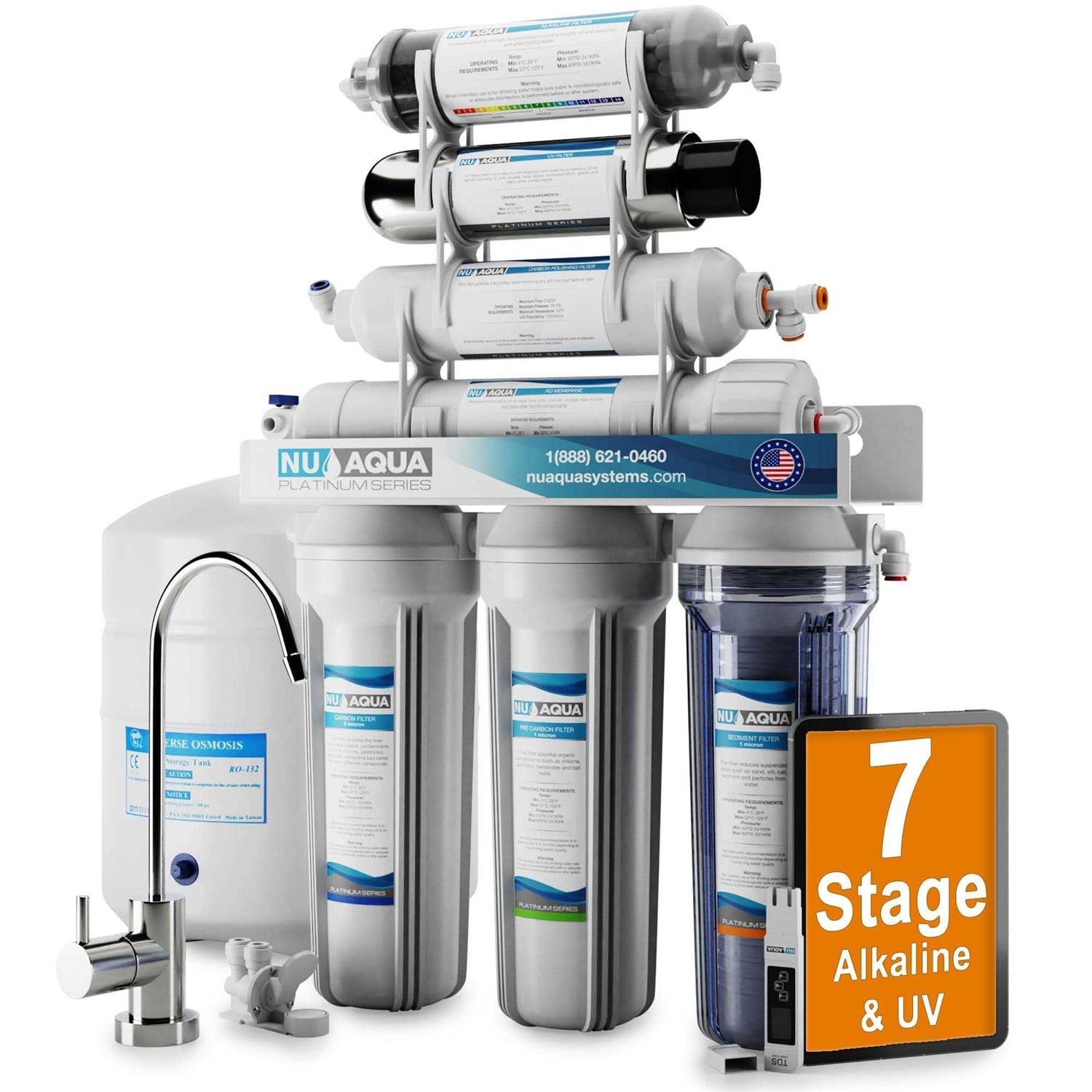 Nu Aqua Platinum Series 6 Stage Alkaline 100gpd RO System - Inhomebuy