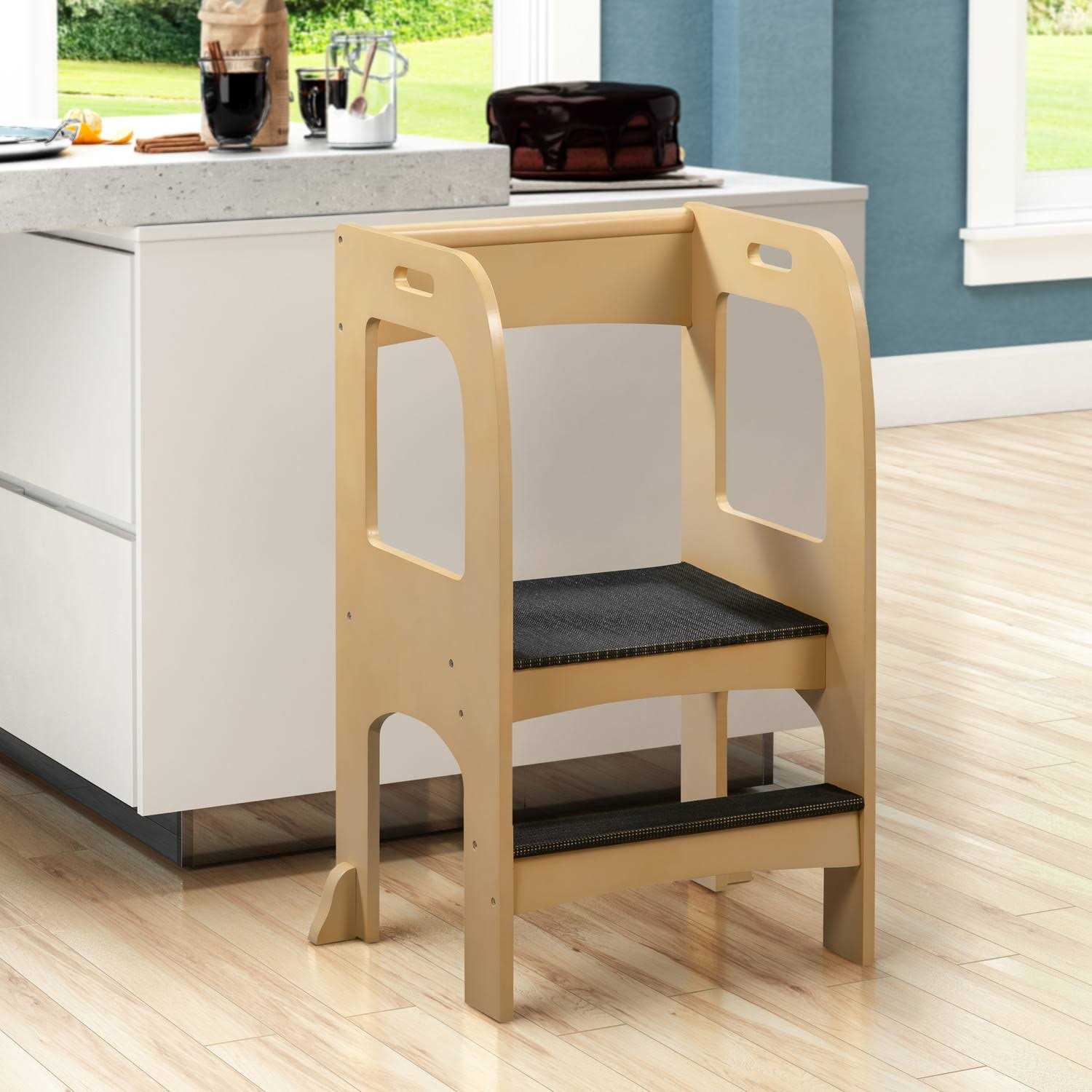 Naomi Home Stylish Steps for Little Kids On The Rise Kitchen Step Stool Chair - Inhomebuy