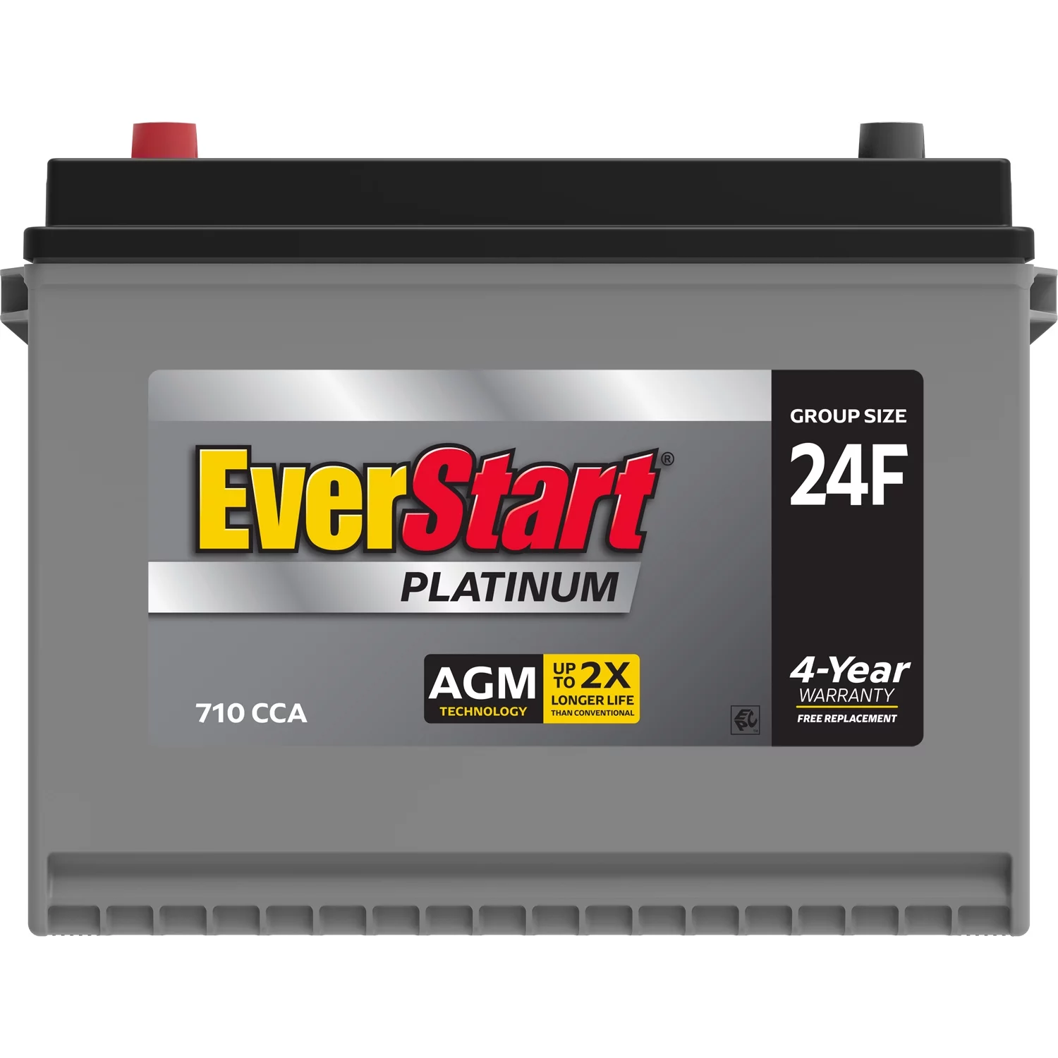 EverStart Platinum AGM Automotive Battery, Group Size 24F 12 Volt, 750 CCA - Inhomebuy