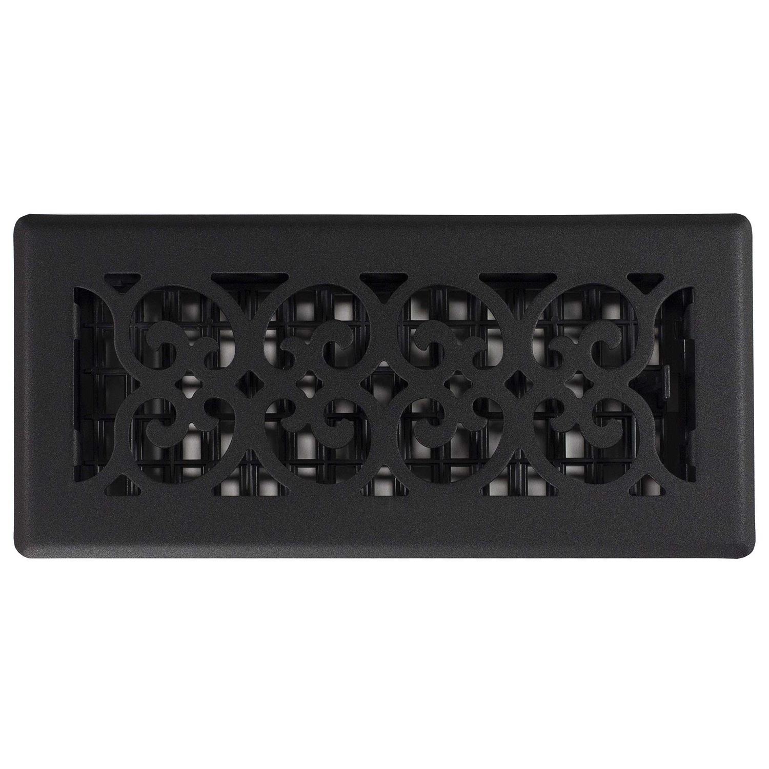 Decor Grates SPH410-NKL-8 Scroll Floor Register - Inhomebuy