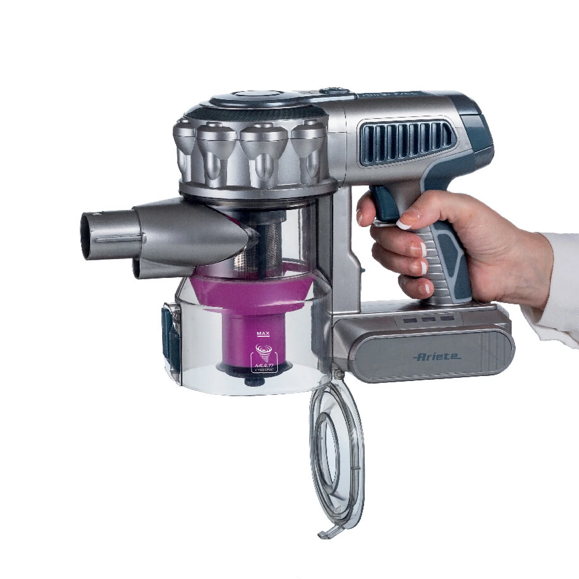 Cordless Electric Broom With Pink Digital Motor 2 In 1 22.2 V - Inhomebuy