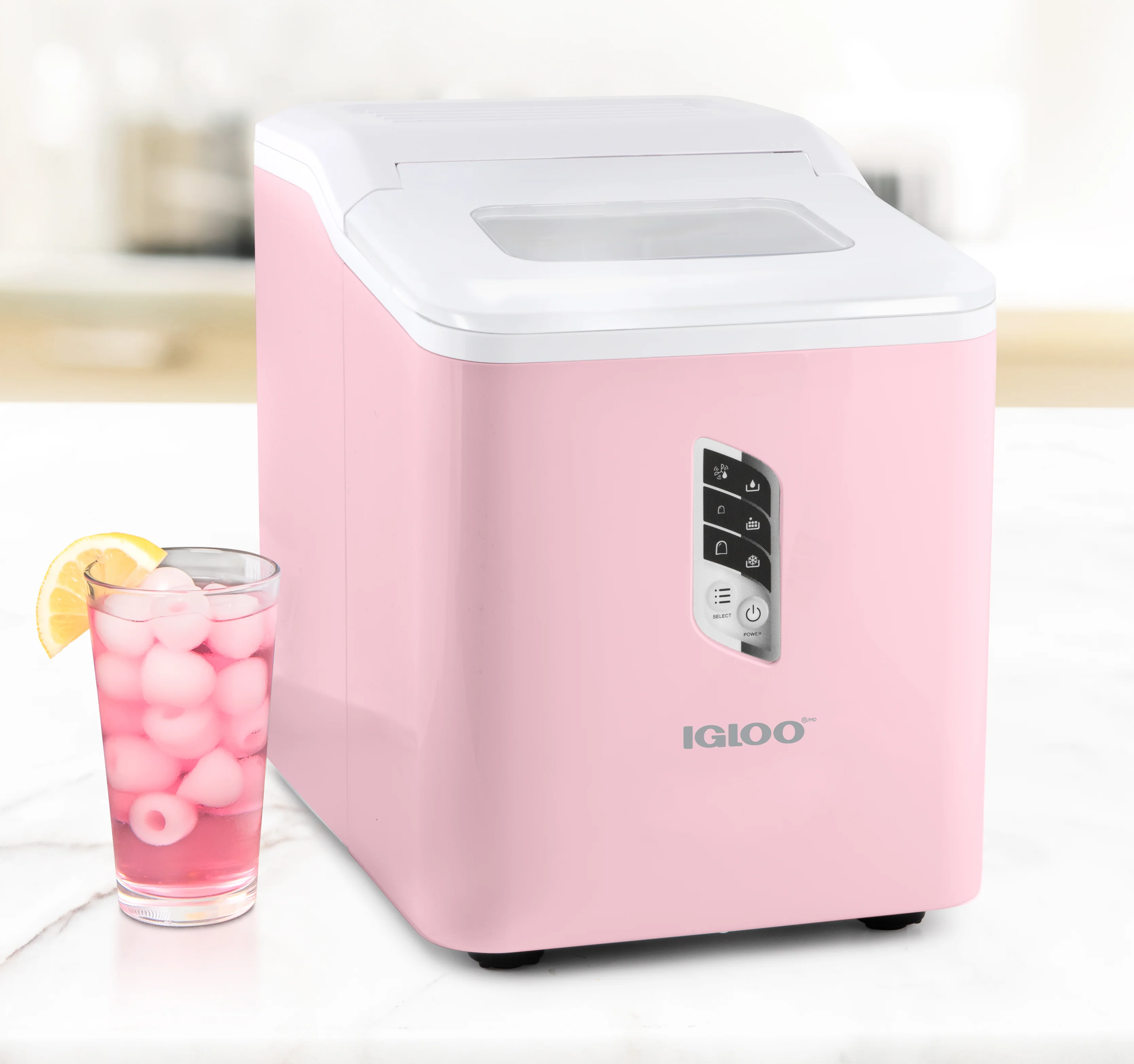 Igloo Self-Cleaning 26-Pound Ice Maker, Pink - Inhomebuy
