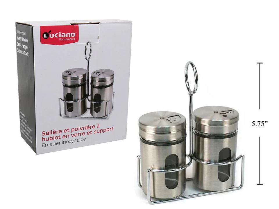 Luciano S/S Salt & Pepper Set | 80973 - Inhomebuy