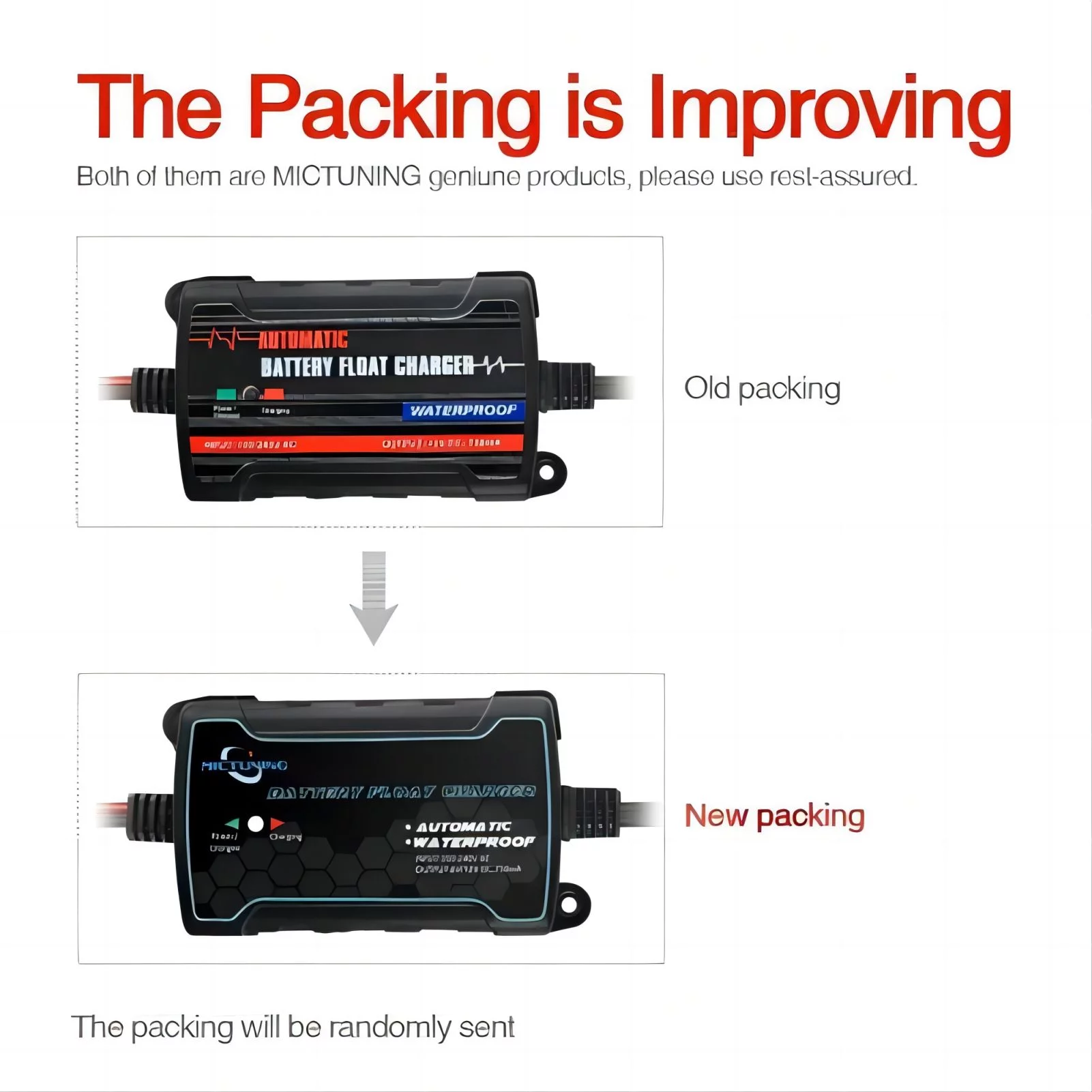 MICTUNING 12V Automatic Battery Trickle Charger Maintainer Auto for Car Truck Motor - Inhomebuy