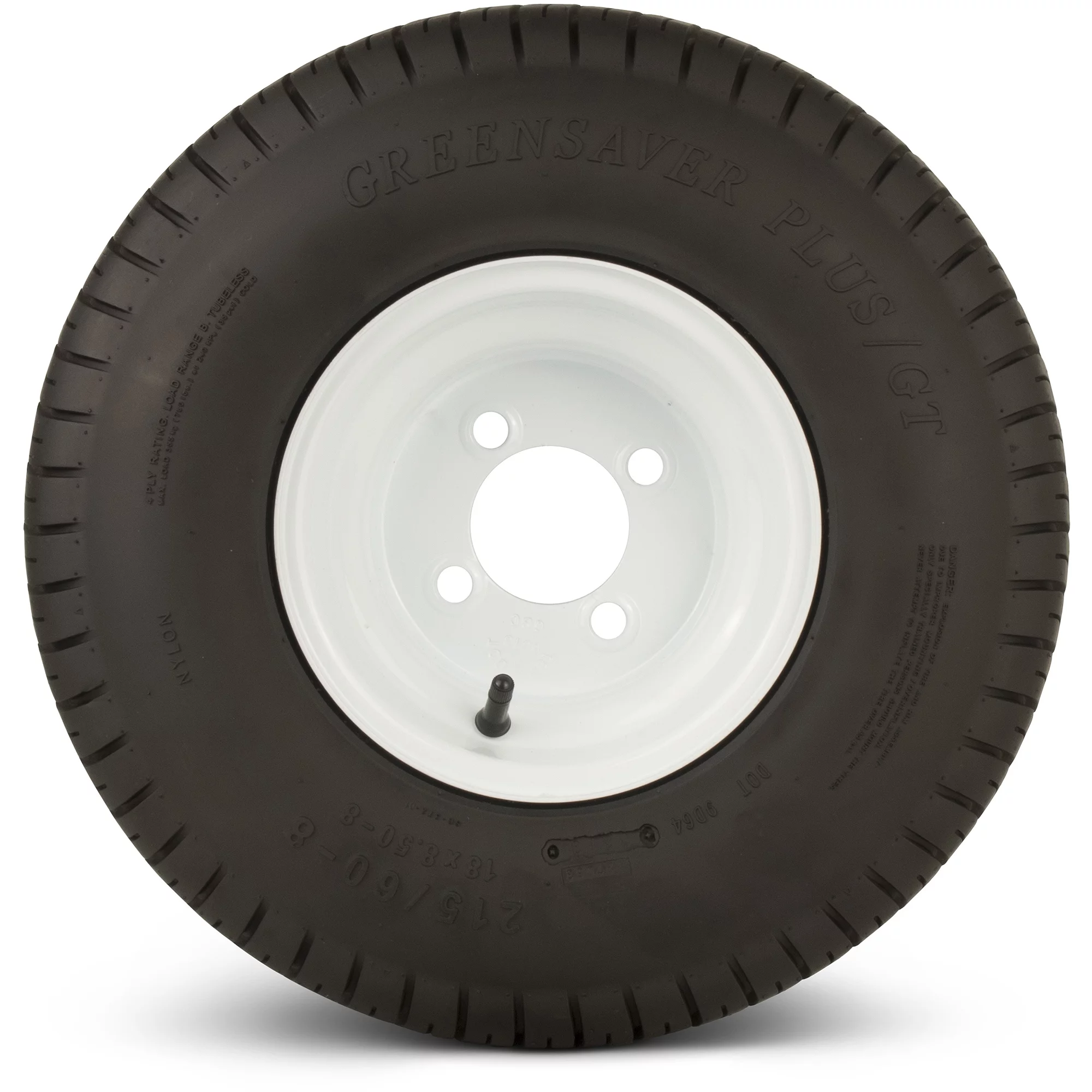 Greenball Greensaver Plus GT 215/60-8 4 PR Golf Cart Tire Tire and Wheel 4 lug White Color Wheel. - Inhomebuy