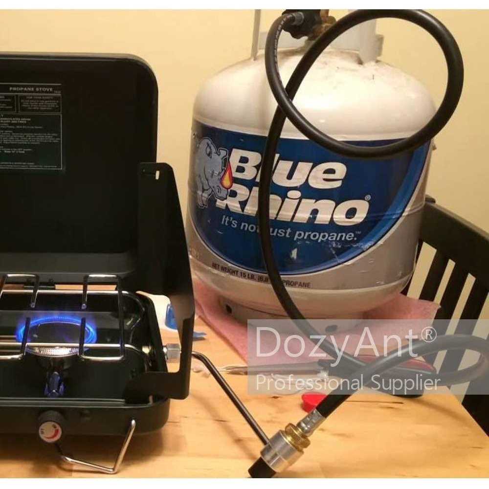 DOZYANT 5 FT Propane Hose Adapter with Propane Tank Gauge for Weber Q1200 - Inhomebuy