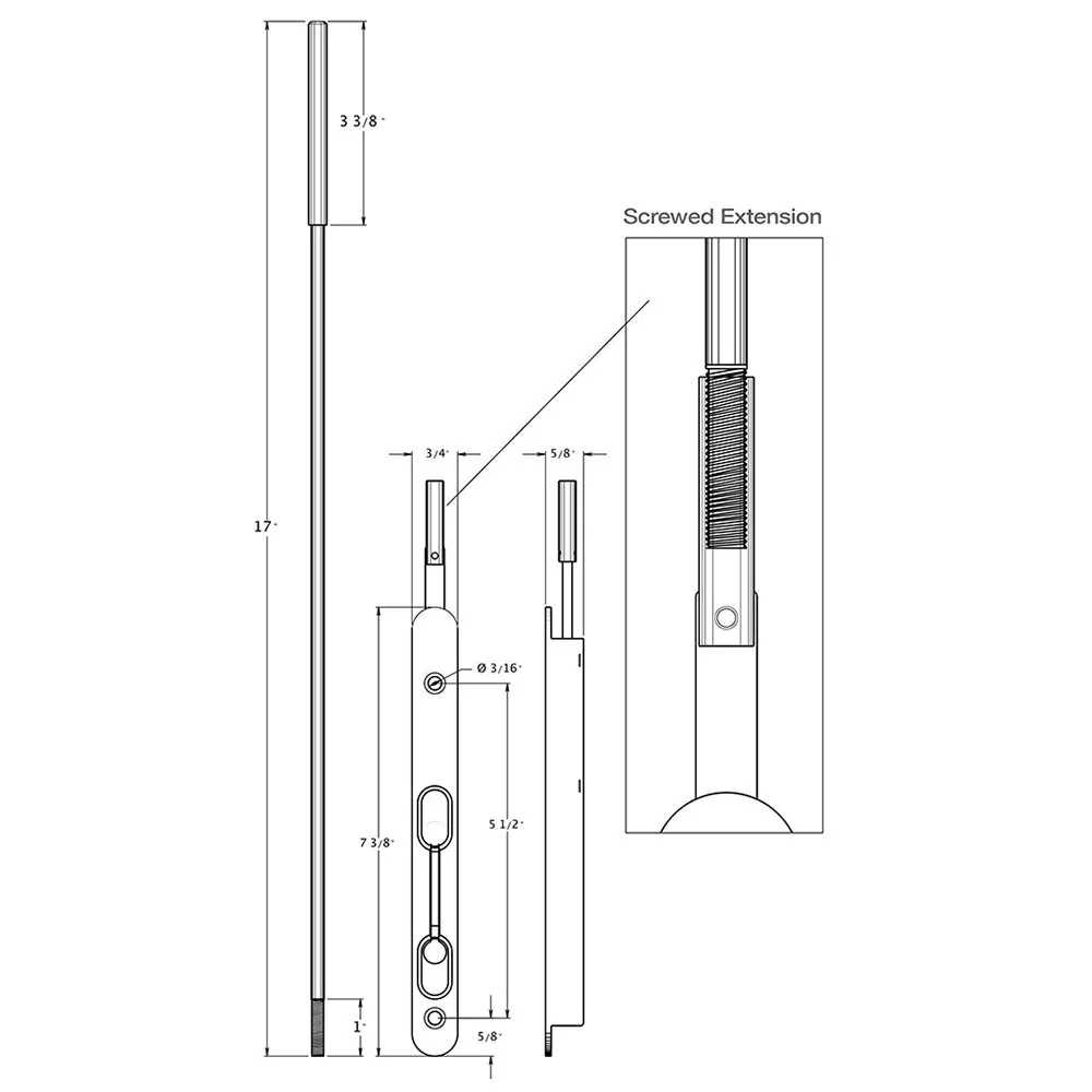 Deltana 12SB19 12 Surface Bolt - Inhomebuy