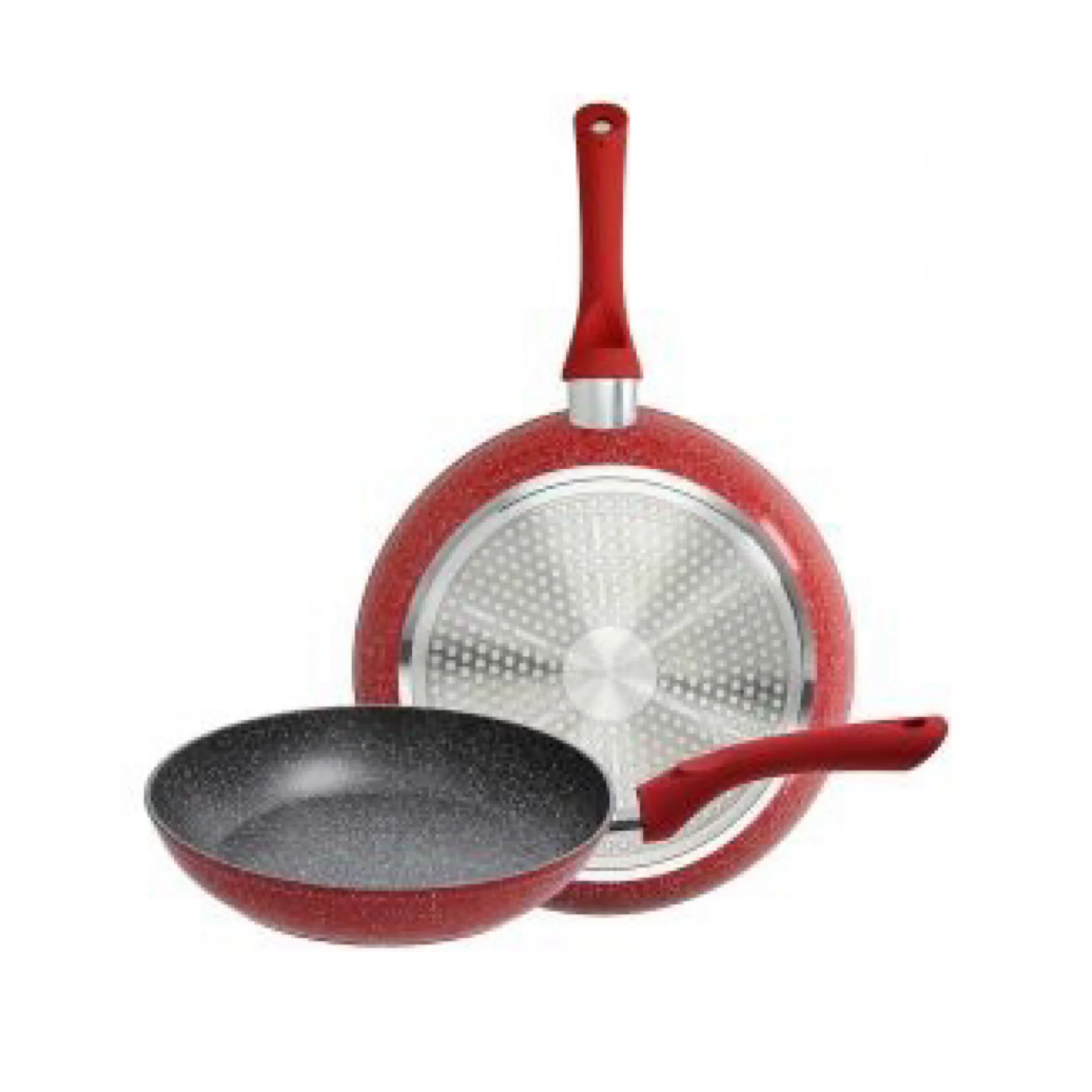 Grancuci Red Stone Set 2 Pans 24 & 28cm - Inhomebuy