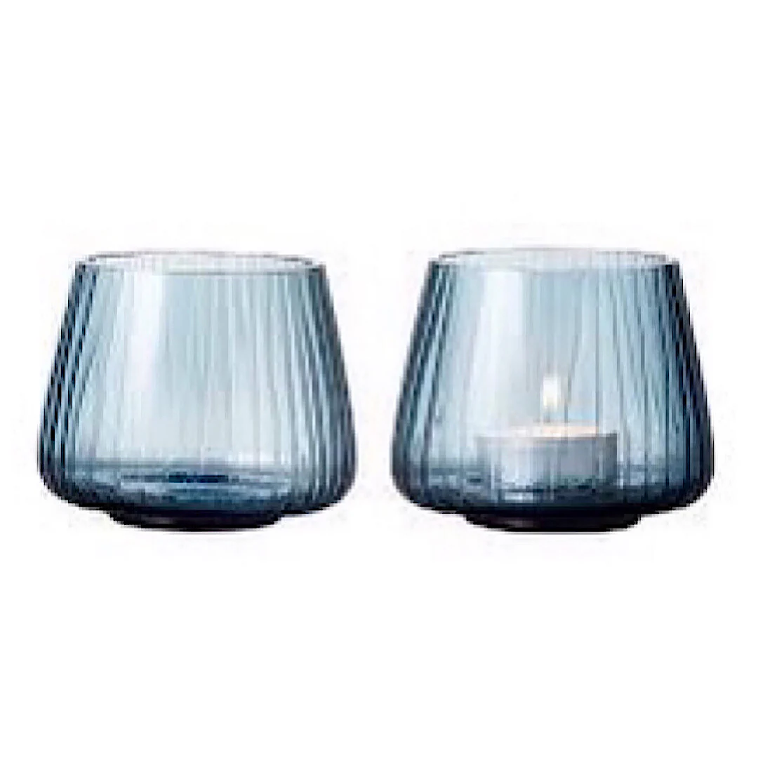 Candlelight Kusintha Votive Height 7.5 cm 2 Pcs Blue - Inhomebuy