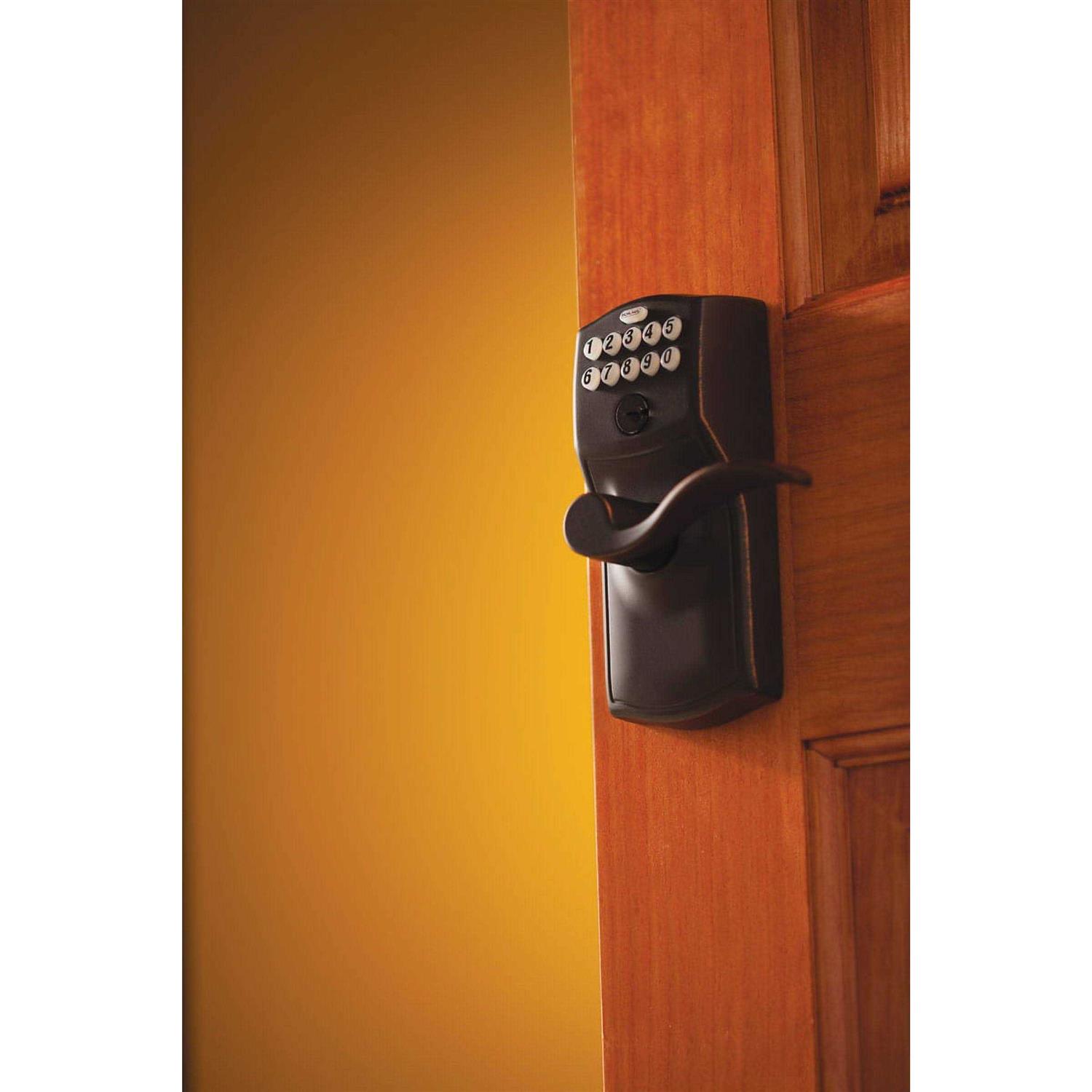 Schlage Keypad Entry with Auto-Lock Accent Lever - Inhomebuy