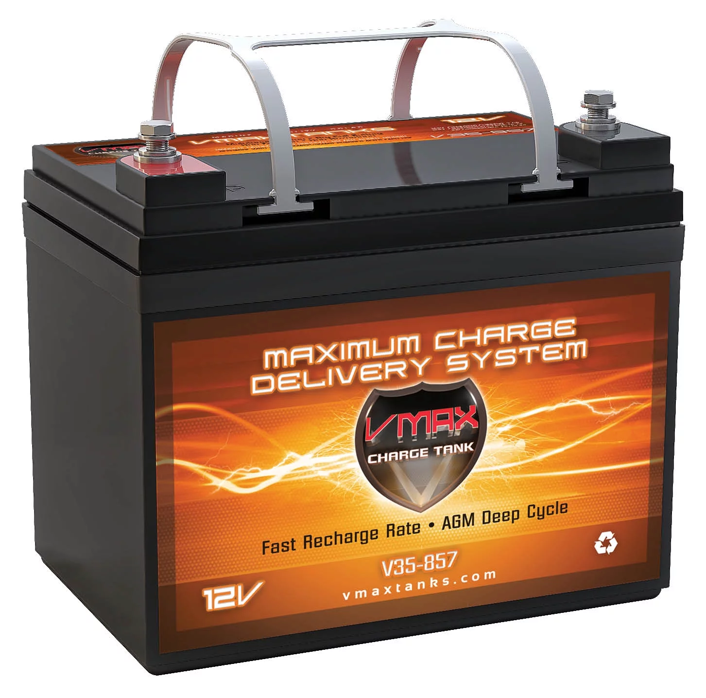Minn Kota Edge Trolling Motor U1 Battery Replacement VMAX V35-857 12V 35AH AGM - Inhomebuy