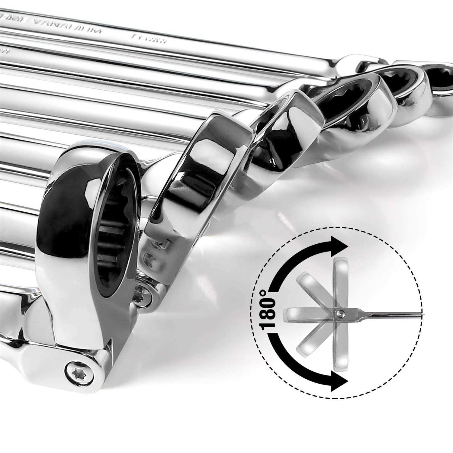 DURATECH Extra Long Flex-Head Ratcheting Wrench - Inhomebuy