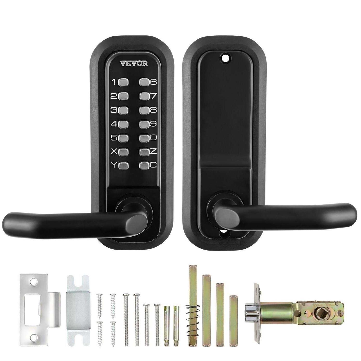 VEVOR Mechanical Keyless Entry Door Lock 14 Digit Keypad Water-proof Zinc Alloy - Inhomebuy