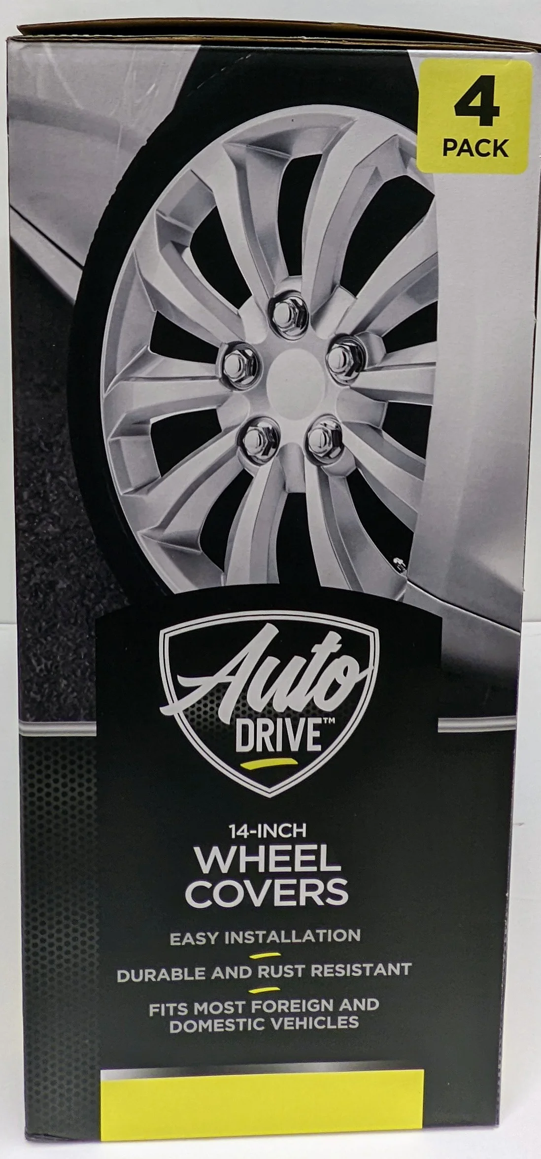 14-inch Wheel Cover in Silver Finish, Auto Drive Brand, Manufacturer Part Number KT1061-14S/L - Inhomebuy