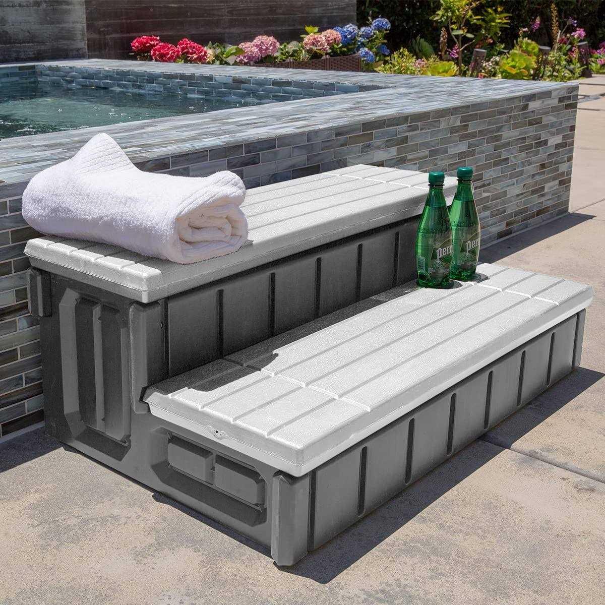 XtremepowerUS Universal Spa and Hot Tub Resin with Storage - Inhomebuy