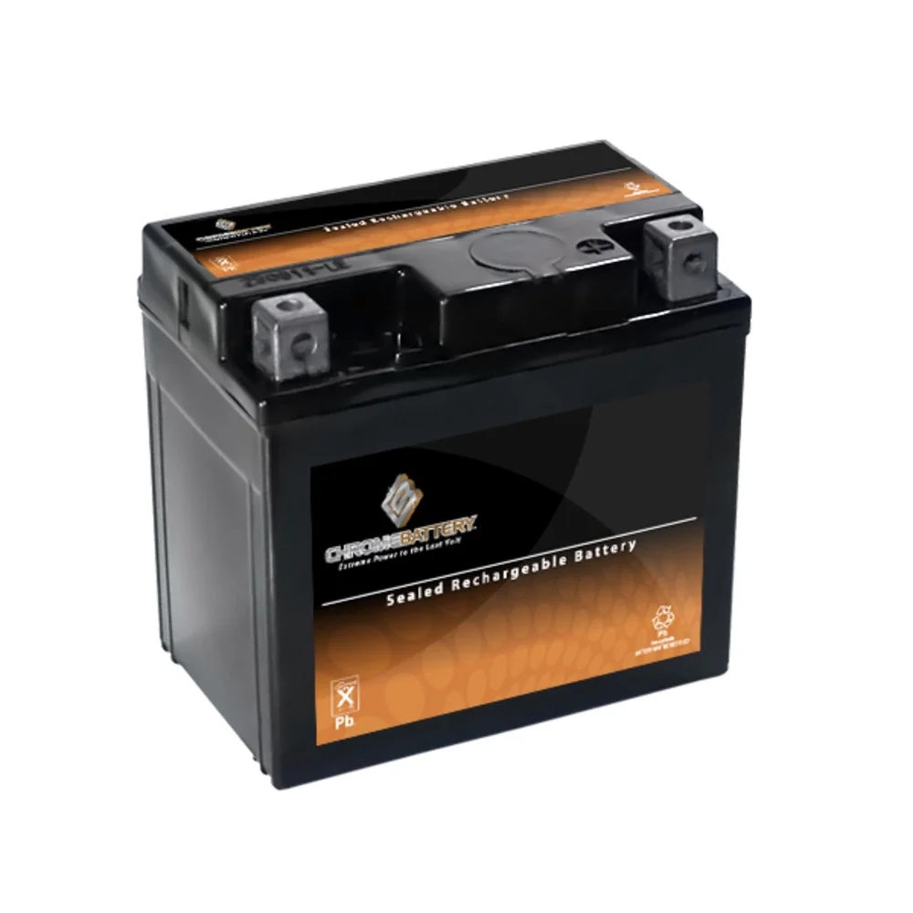 Chrome Battery Ytx5L-Bs High Performance - Maintenance Free - Sealed Agm Motorcycle Battery - Inhomebuy