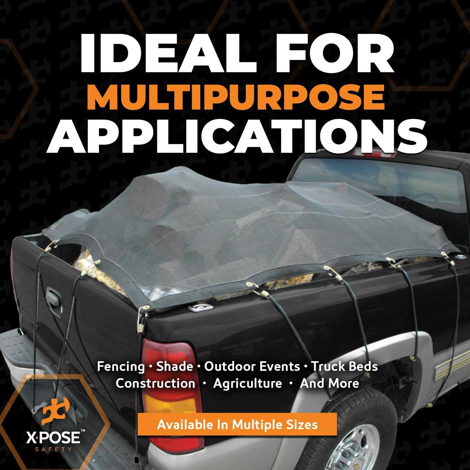 Xpose Safety Heavy Duty Mesh Tarp Multipurpose Black Protective Cover with Air Flow - Inhomebuy