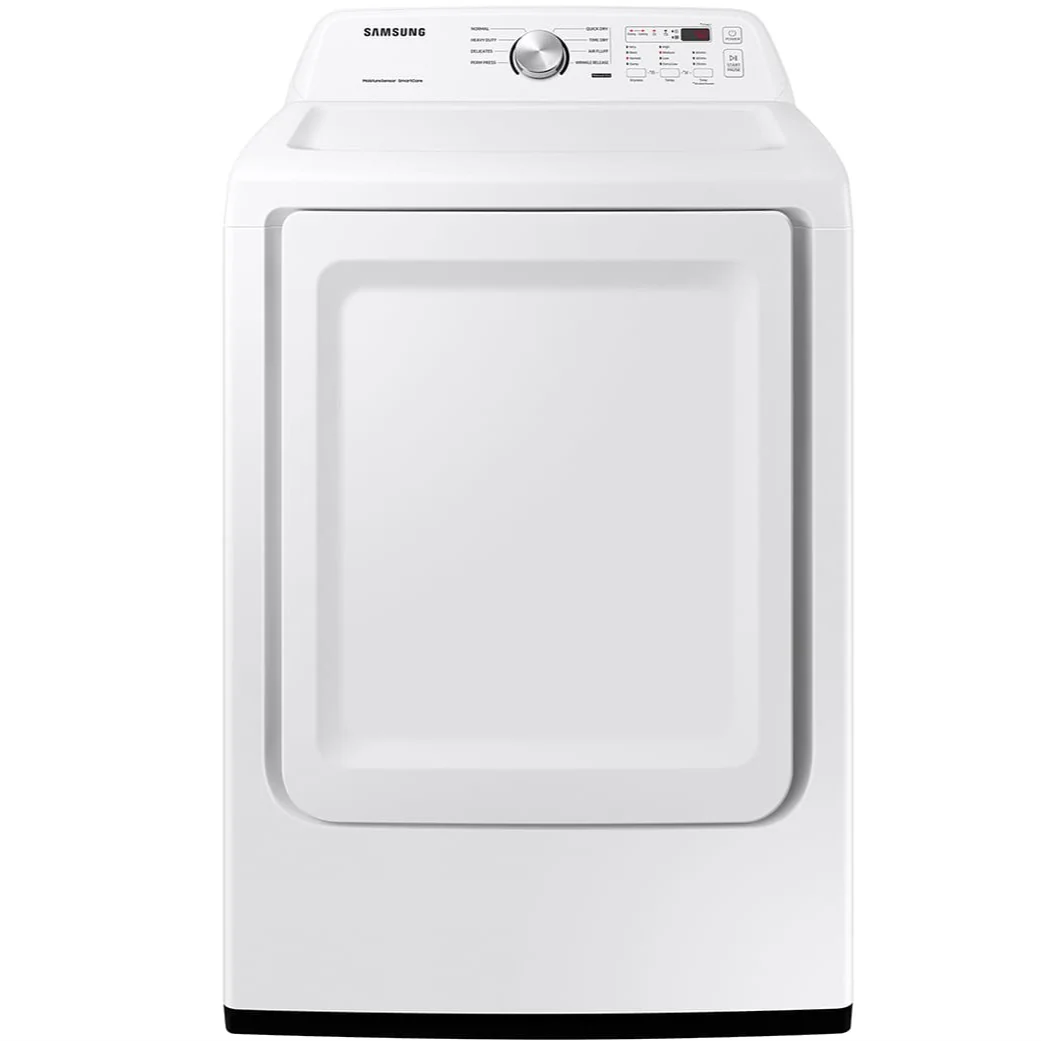 SAMSUNG 27 IN. 7.2 CU. FT. WHITE ELECTRIC DRYER WITH SENSOR DRY - DVE45T3200W/AC - Inhomebuy