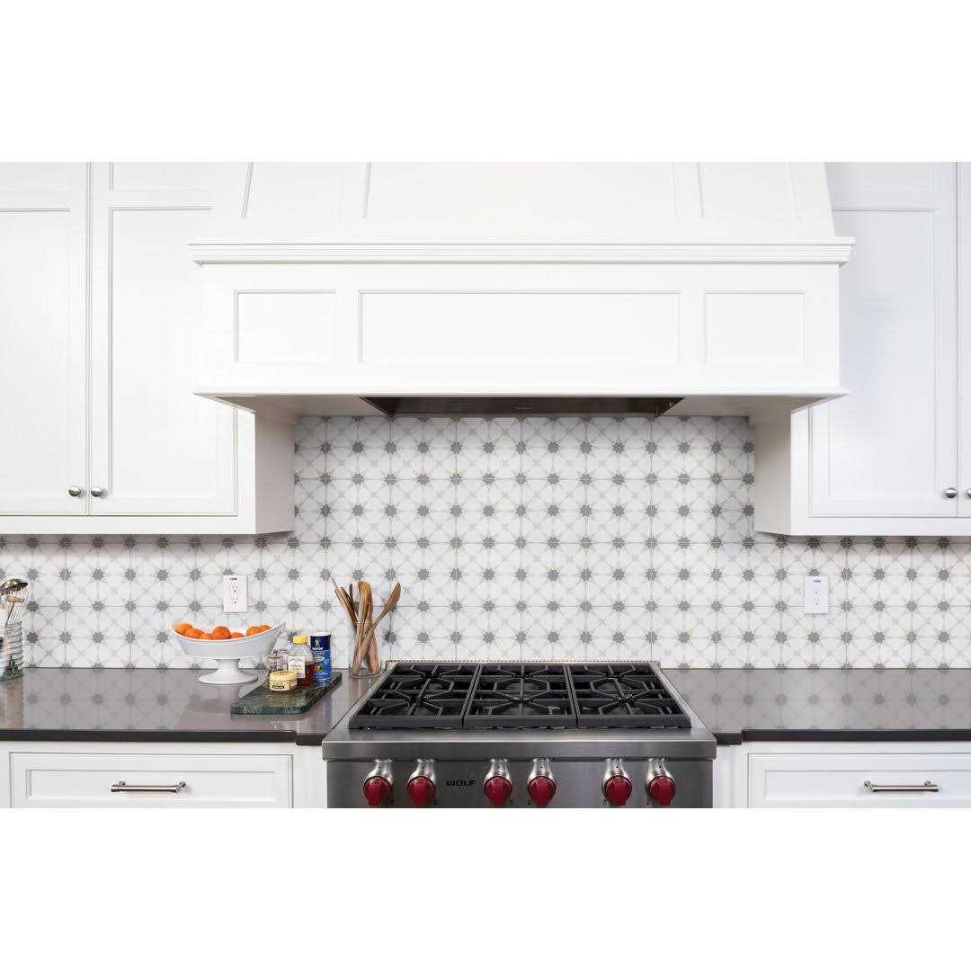 MSI Encaustic Baroque Stamp 8 in. x 8 in. Matte Porcelain Patterned Look Floor and Wall Tile - Inhomebuy