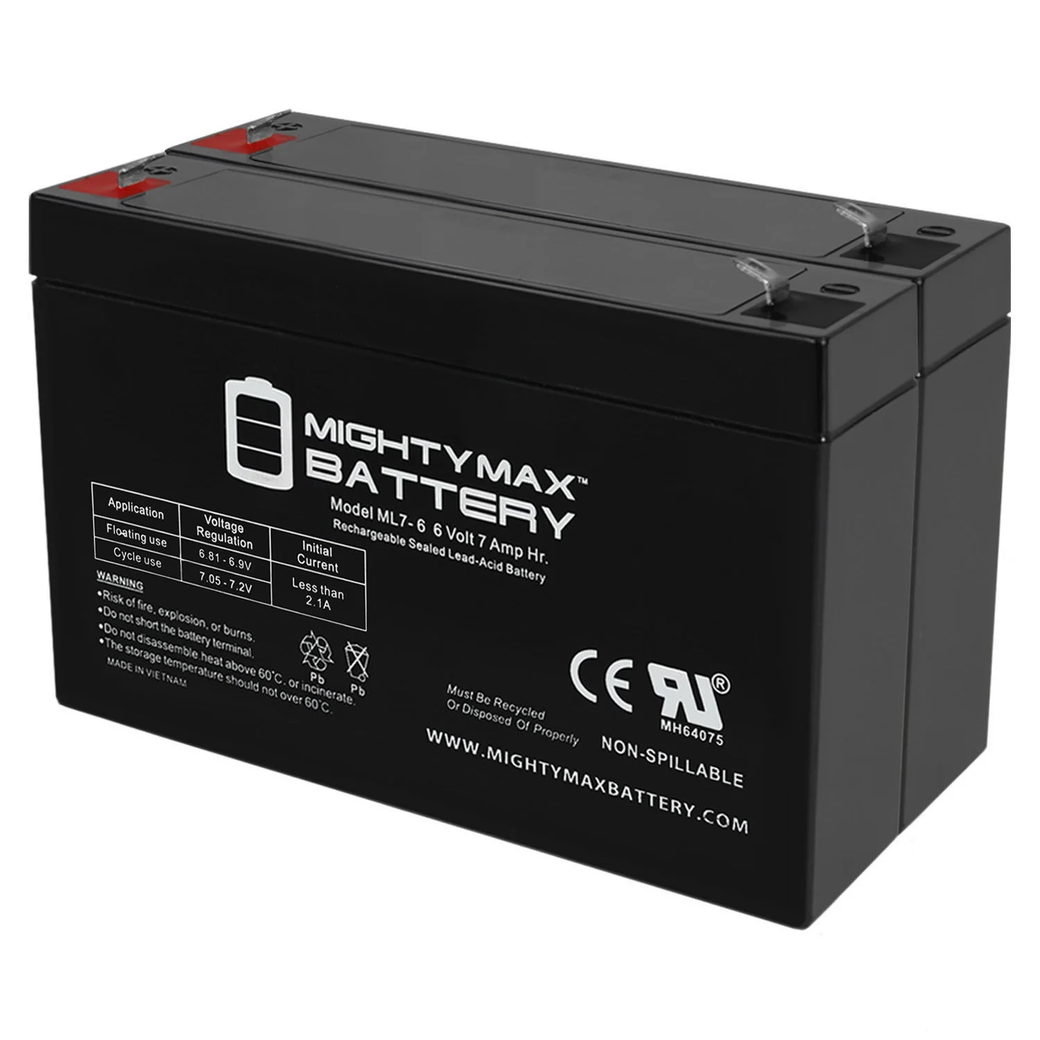 Ride On Replacement 6V 7AH Battery For Kids Ride On Power Car Wheels - Inhomebuy