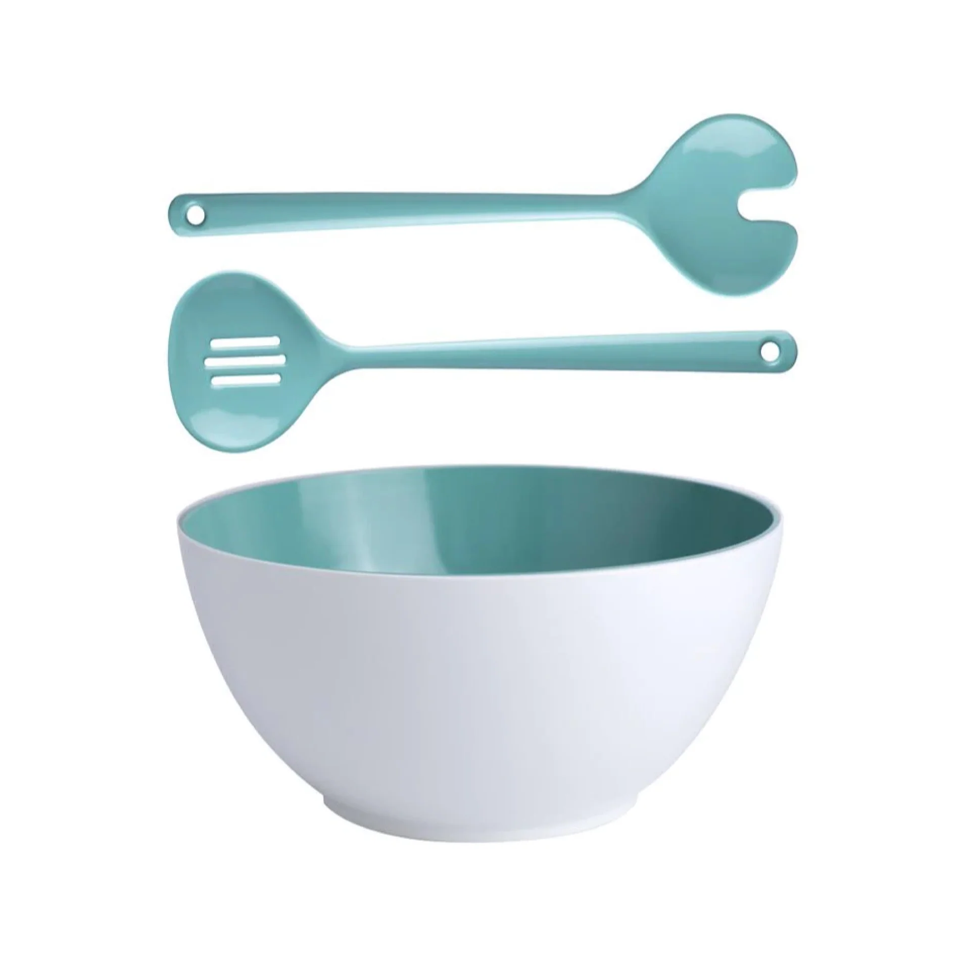 Summer - Salad Bowl & Cutlery - Acqua - Inhomebuy