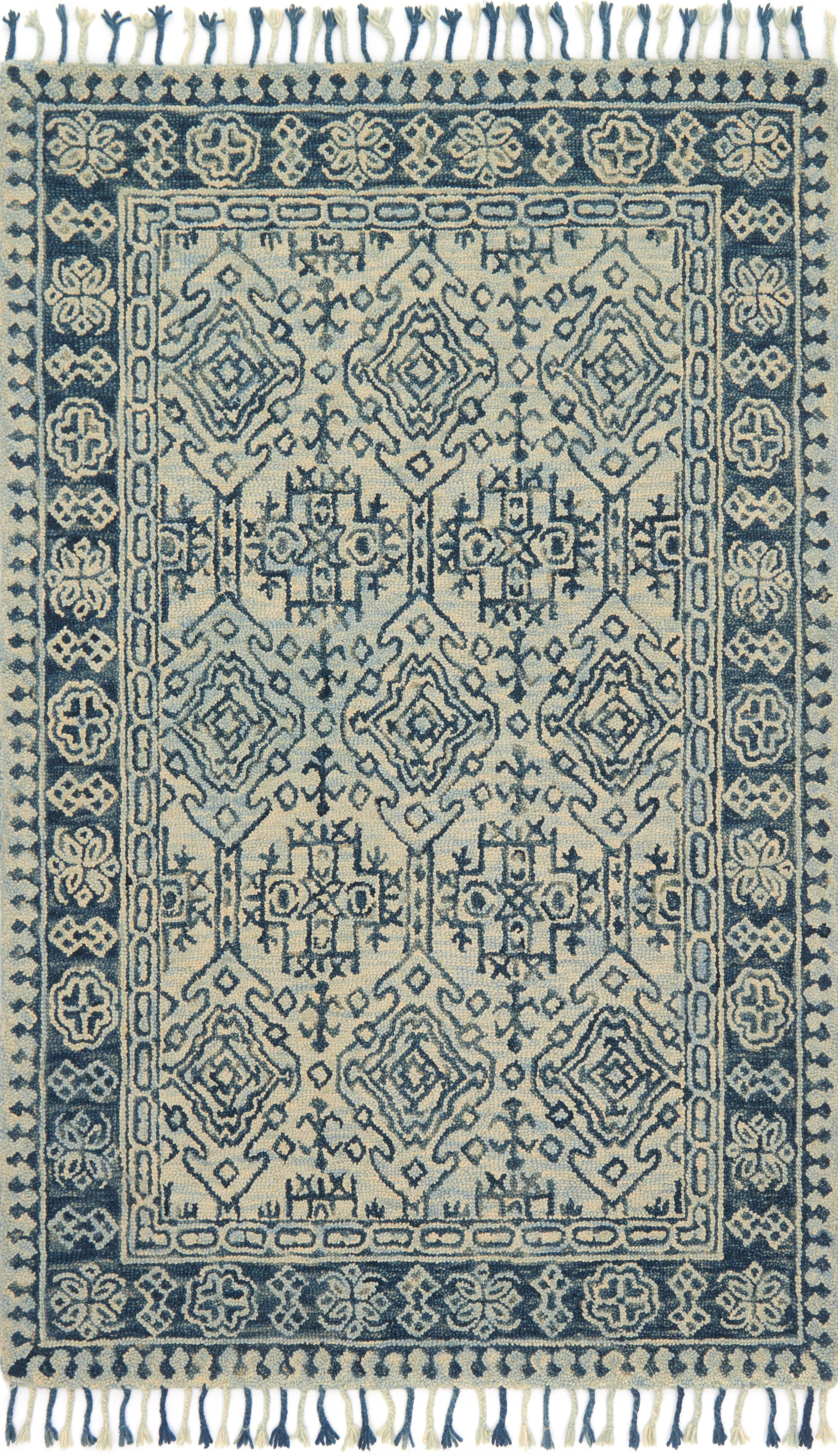 Loloi Rugs Zharah Collection Rug in Mist, Blue - 7'9