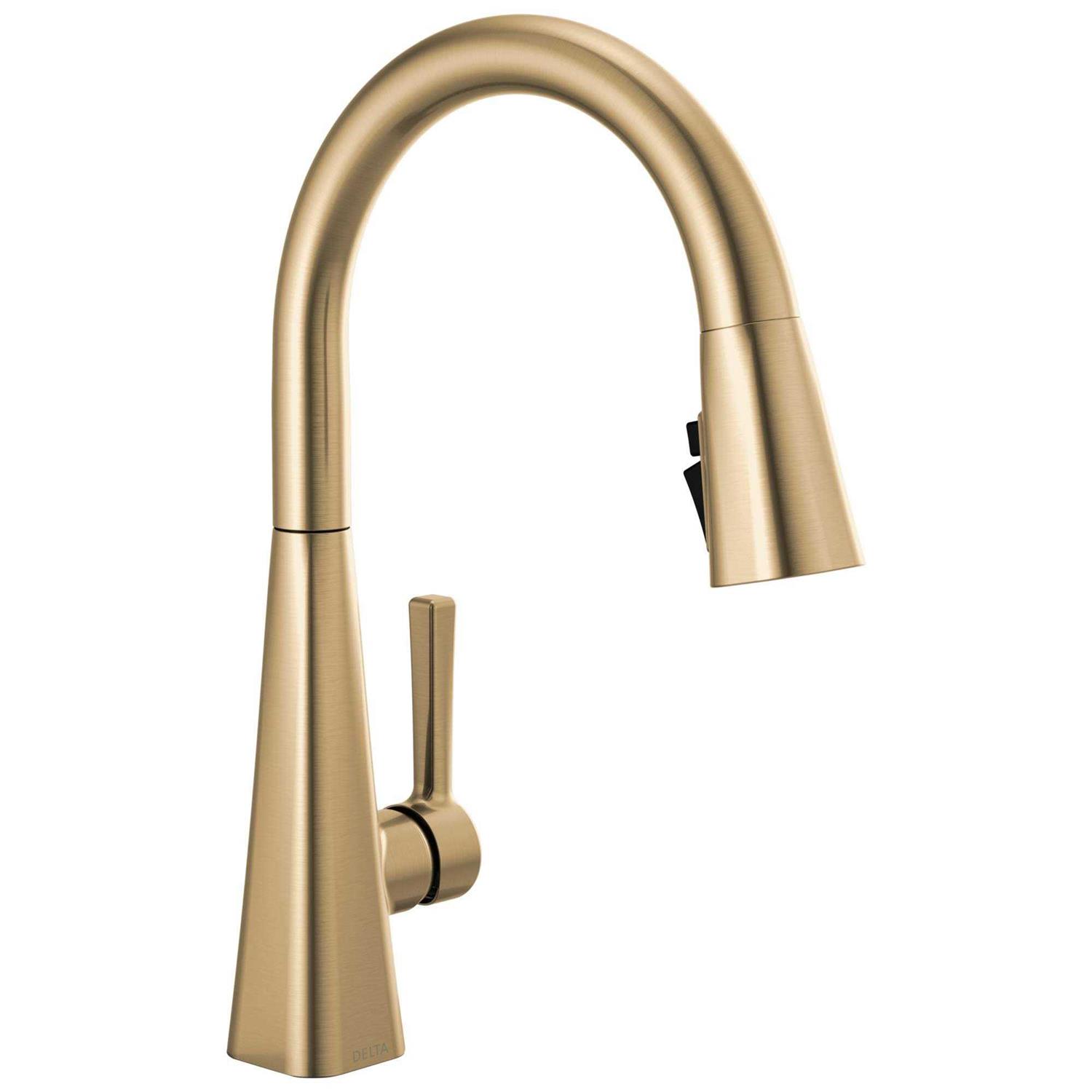 Delta Lenta Single-Handle Pull-Down Kitchen Faucet 19802Z - Inhomebuy