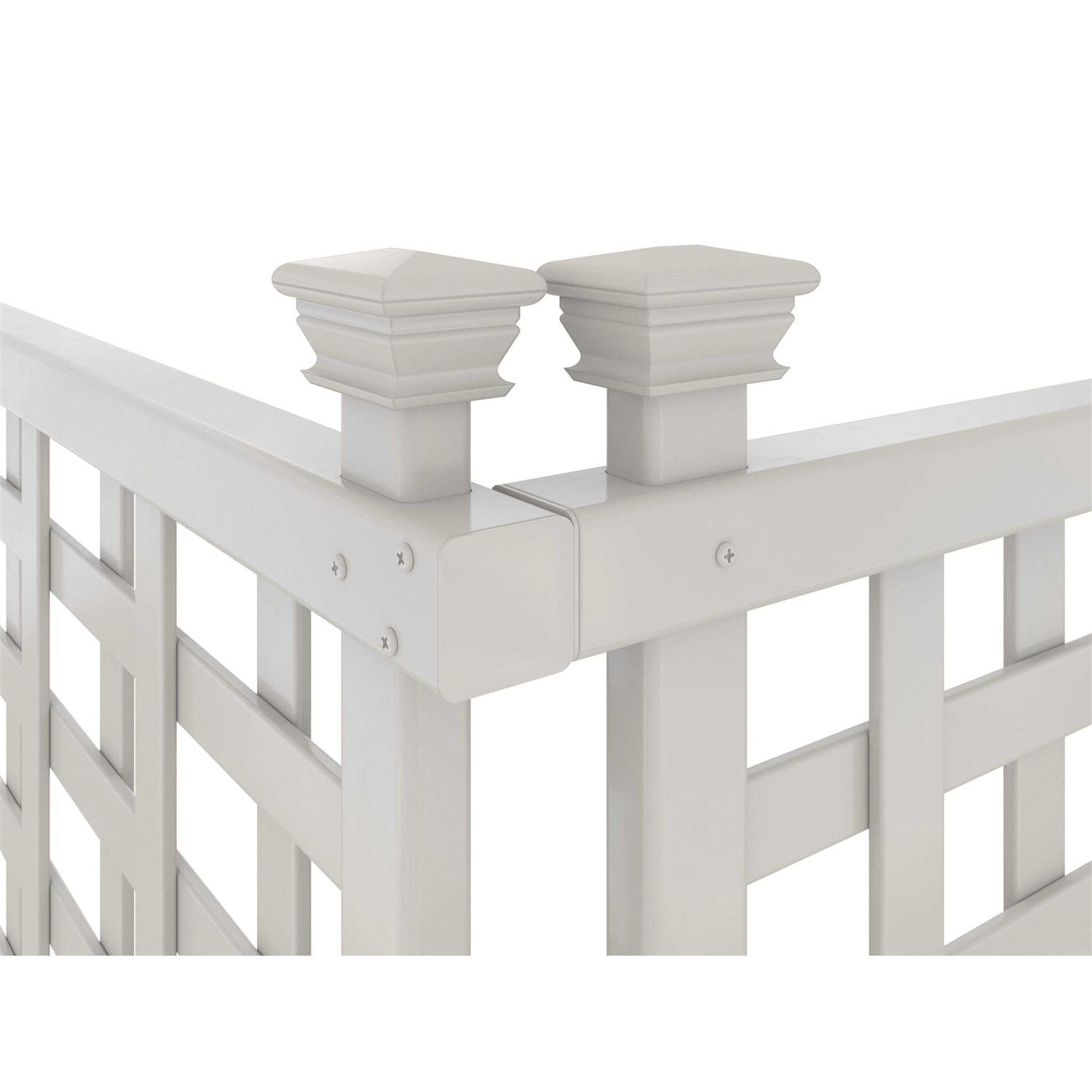 Zippity Outdoor Products Keswick No-Dig Vinyl Privacy Fence and Screen Kit - Inhomebuy