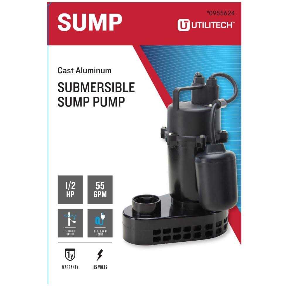 Utilitech 0.33-HP Thermoplastic Submersible Utility Pump 148002 - Inhomebuy
