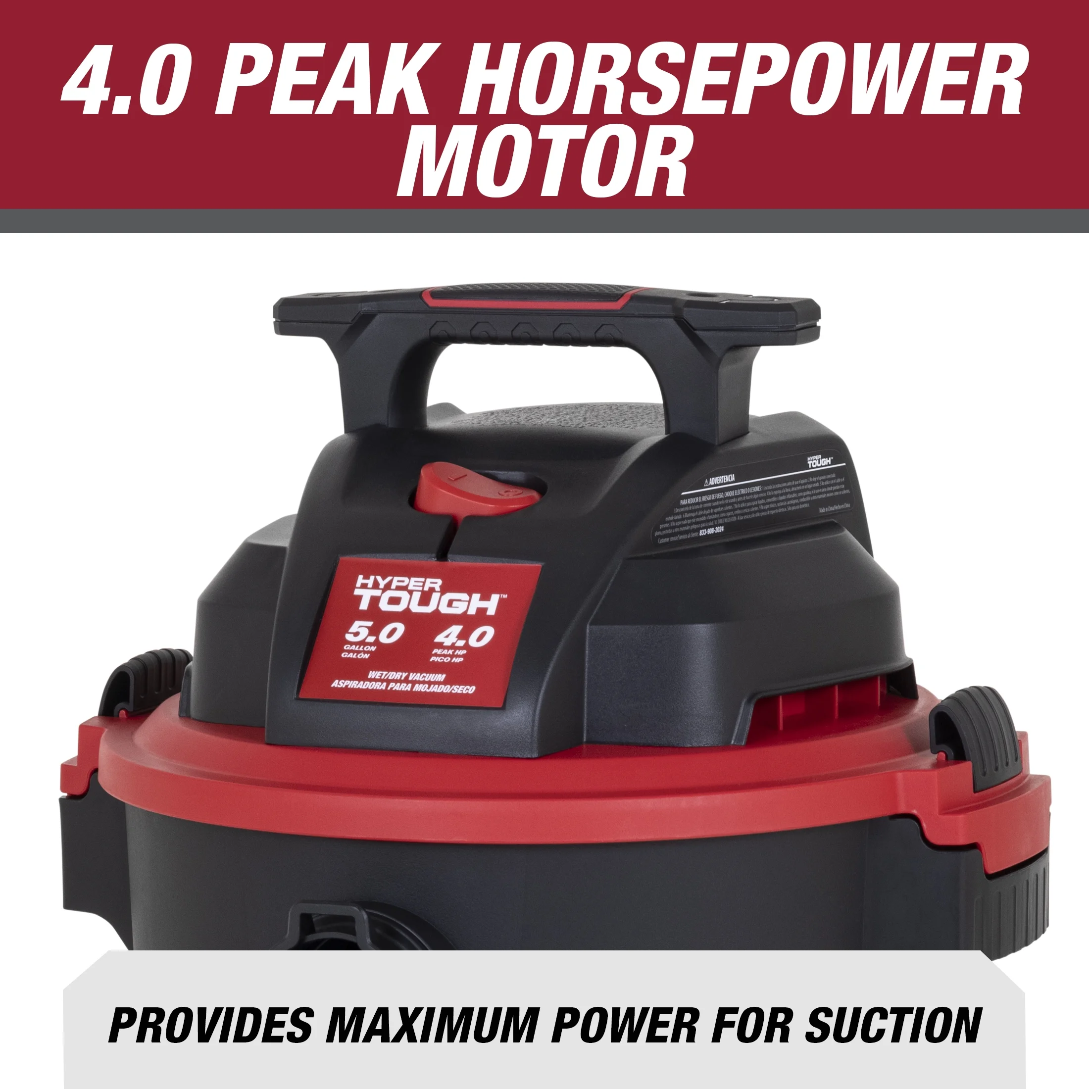 Hyper Tough 5 Gallon Wet/Dry Vacuum for the Car, Garage, Home or Workshop - Inhomebuy