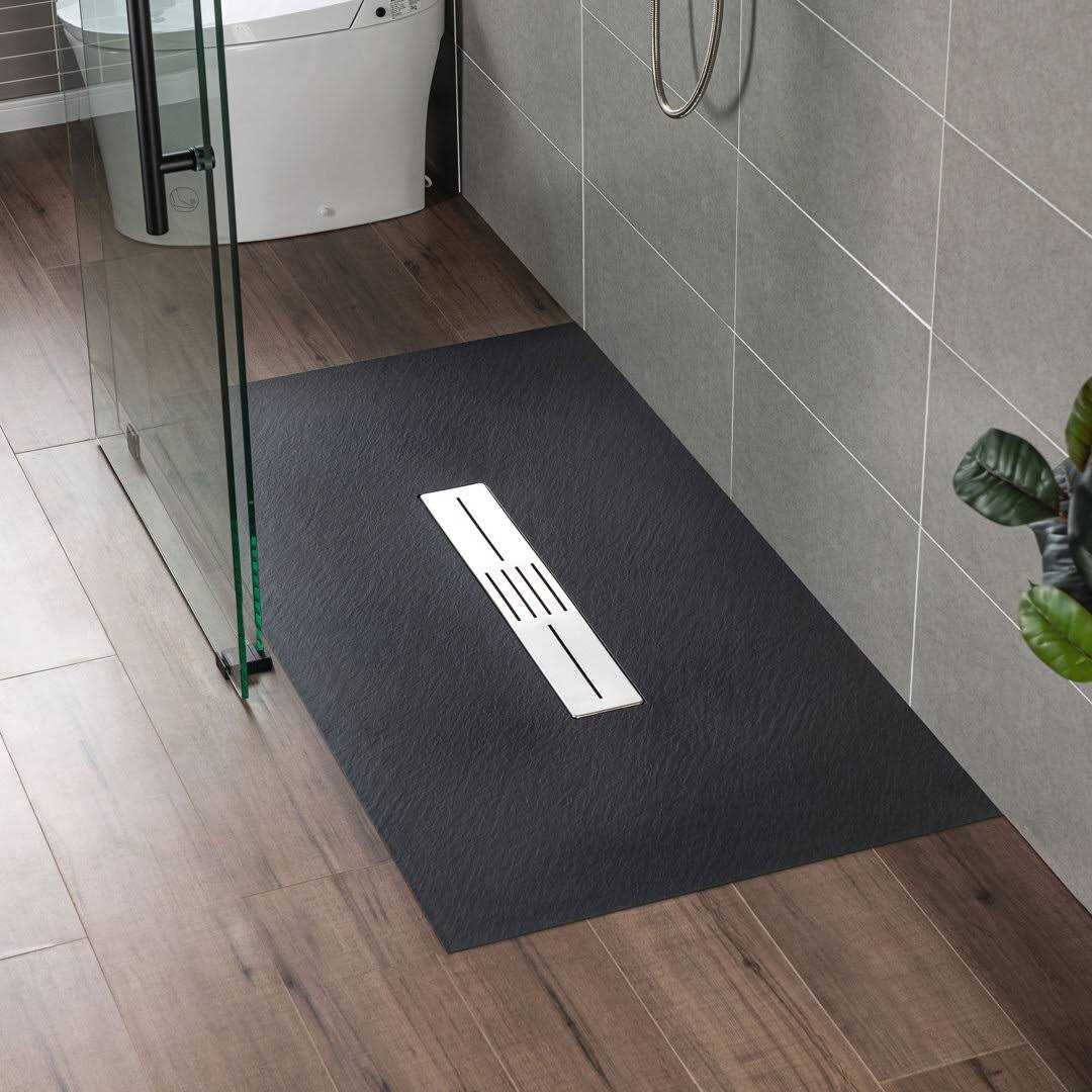 WOODBRIDGE 60 in. L x 32 in. W Alcove Zero Threshold Shower Pan Base with Left/Right Drain - Inhomebuy