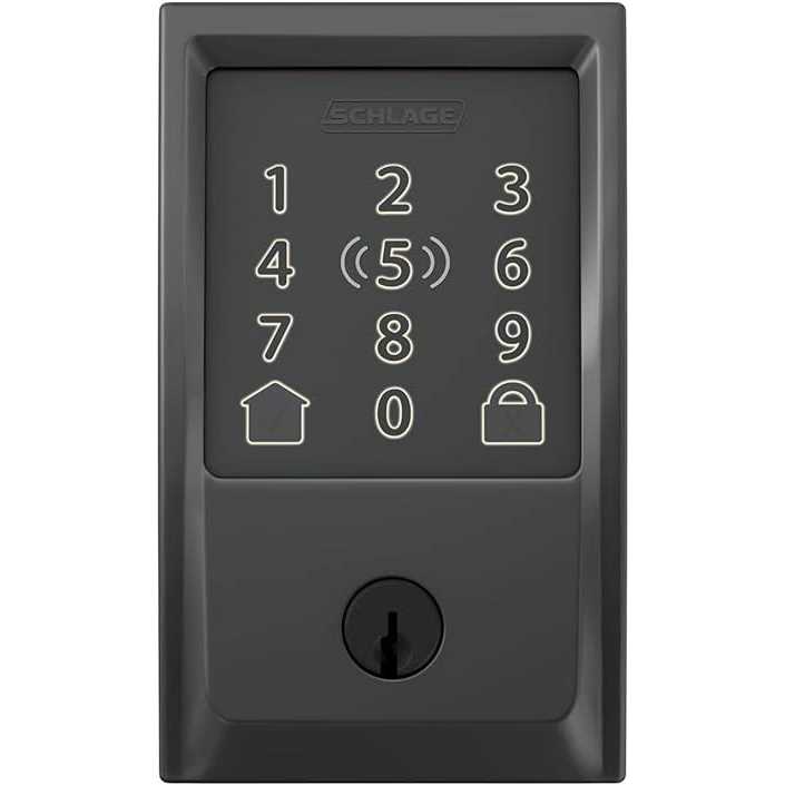 Schlage BE499WB-CAM Encode Plus Camelot Touchscreen Electronic Deadbolt with WiFi - Inhomebuy