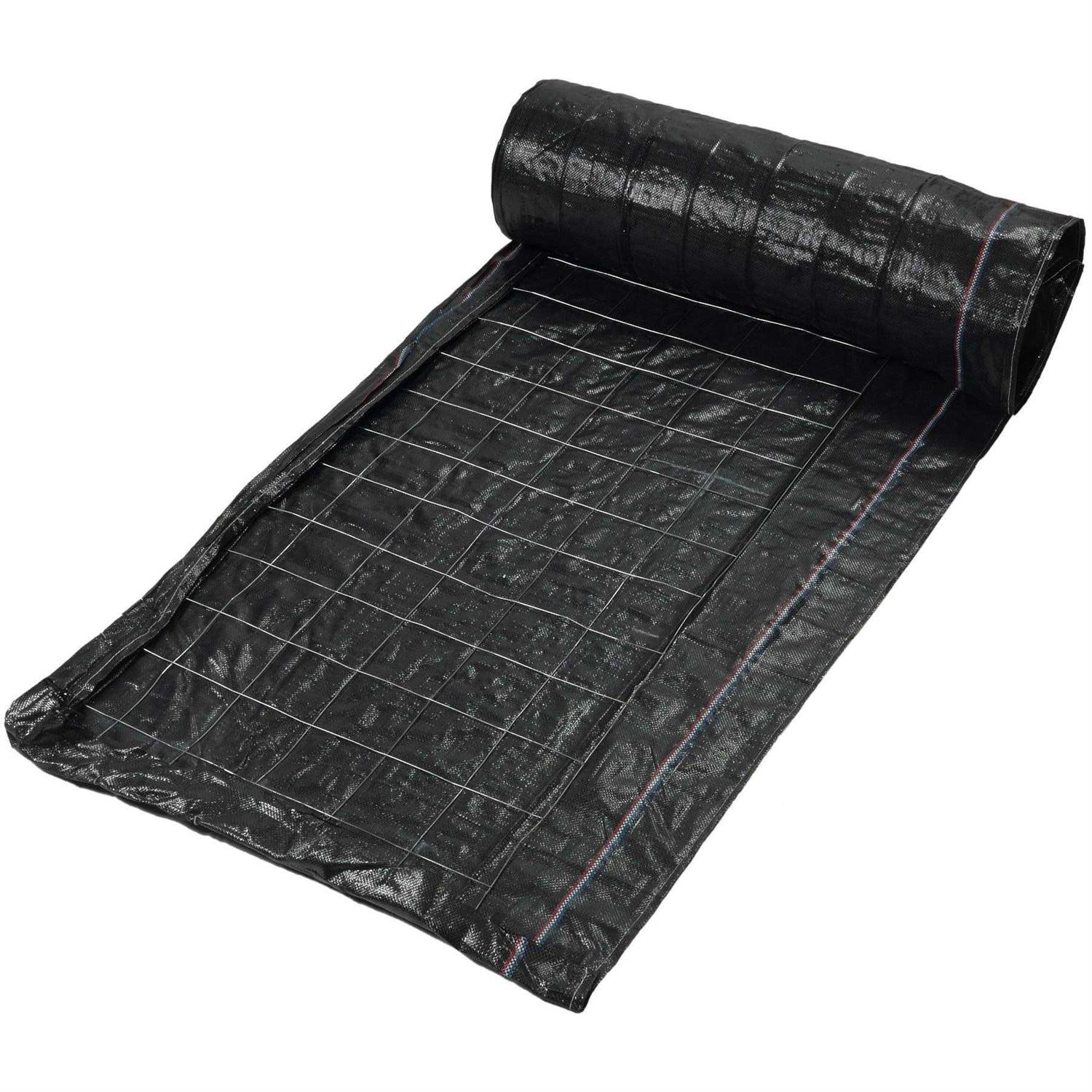 Mutual Industries 100 ft. Black Wire Backed Silt Fence - Inhomebuy