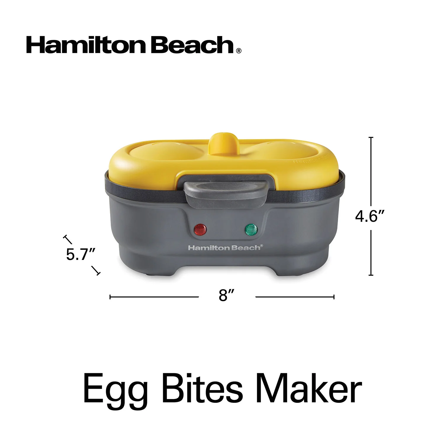 Hamilton Beach 25505C Egg Bite Maker: yellow & grey - Inhomebuy