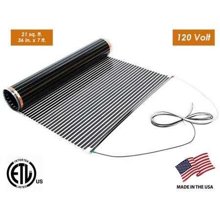 Electric Floor Heating ThermoFilm 36 in. x 7 ft., 120-Volt Film for Laminate and Engineered Wood Floors - Inhomebuy