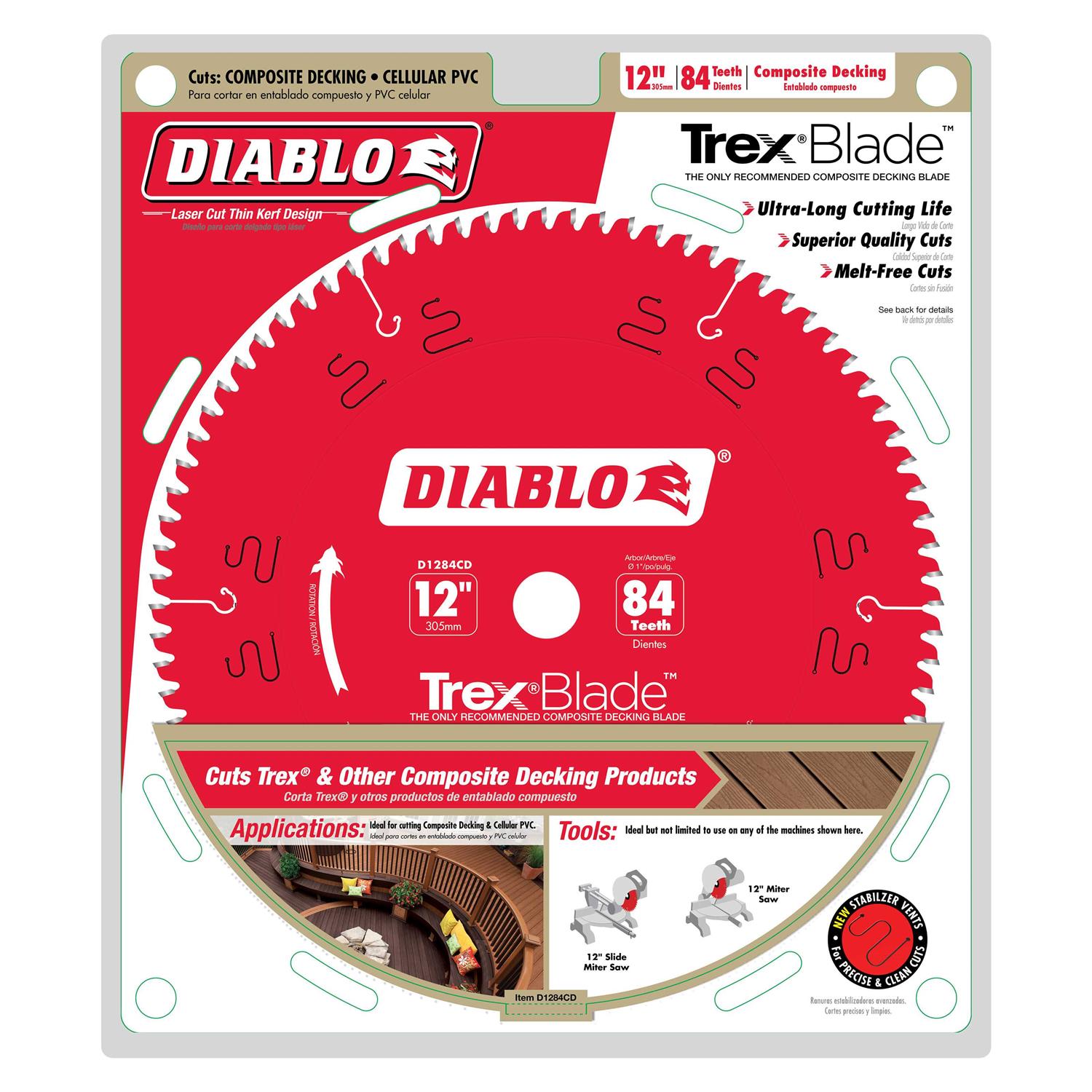 Diablo D1260CF 12 in x 60 Tooth Steel Demon Metal Cutting Saw Blade - Inhomebuy