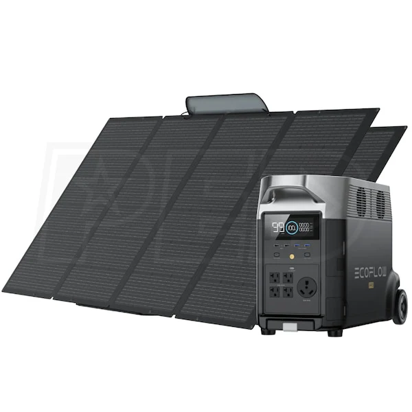 EcoFlow Package - DELTA Pro Portable Power Station (3600Wh) and 2 x Portable Solar Panel (400W) - Inhomebuy
