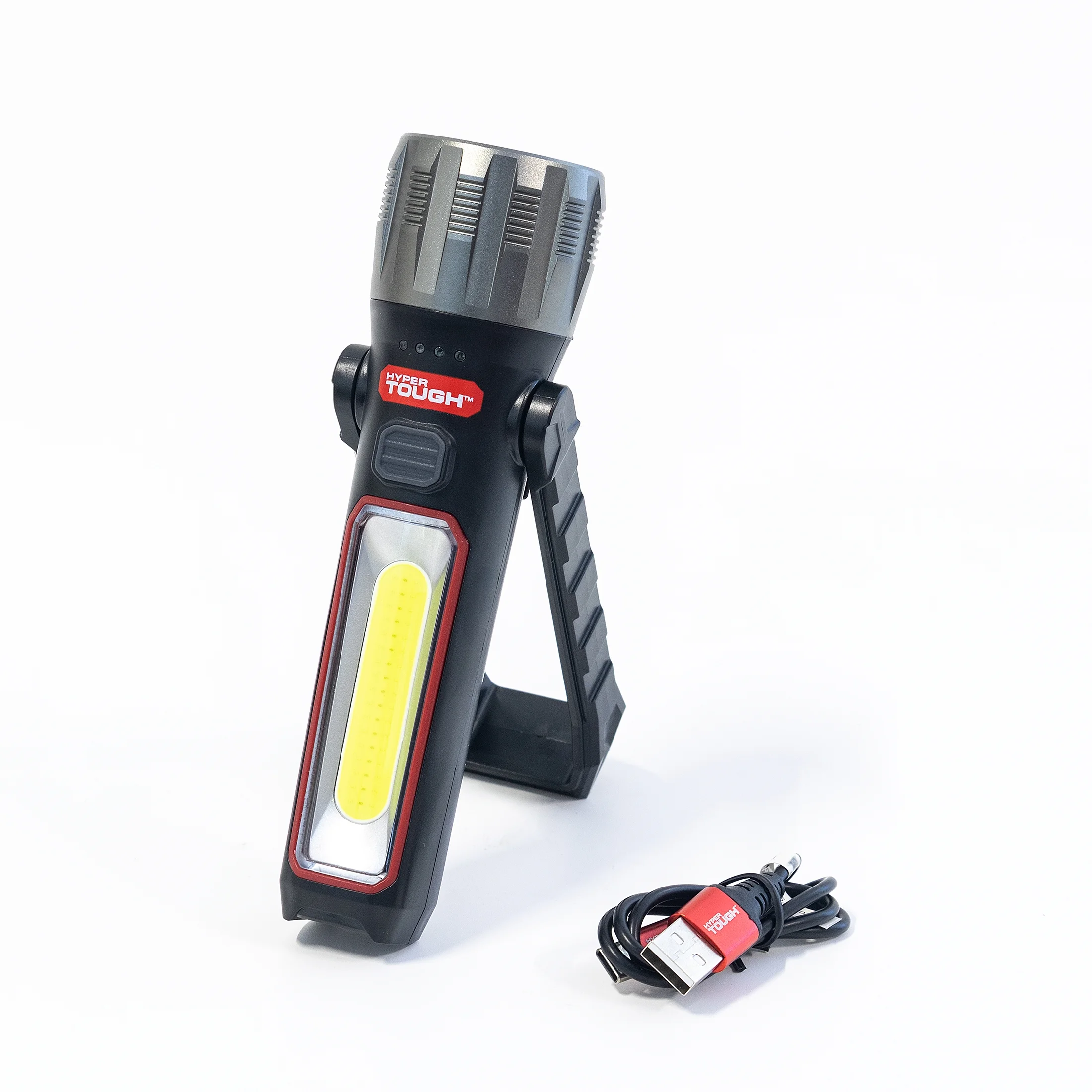 Hyper Tough 500 Lumens Portable Multi-Use LED Work Light with Folding Stand and Magnetic Base - Inhomebuy