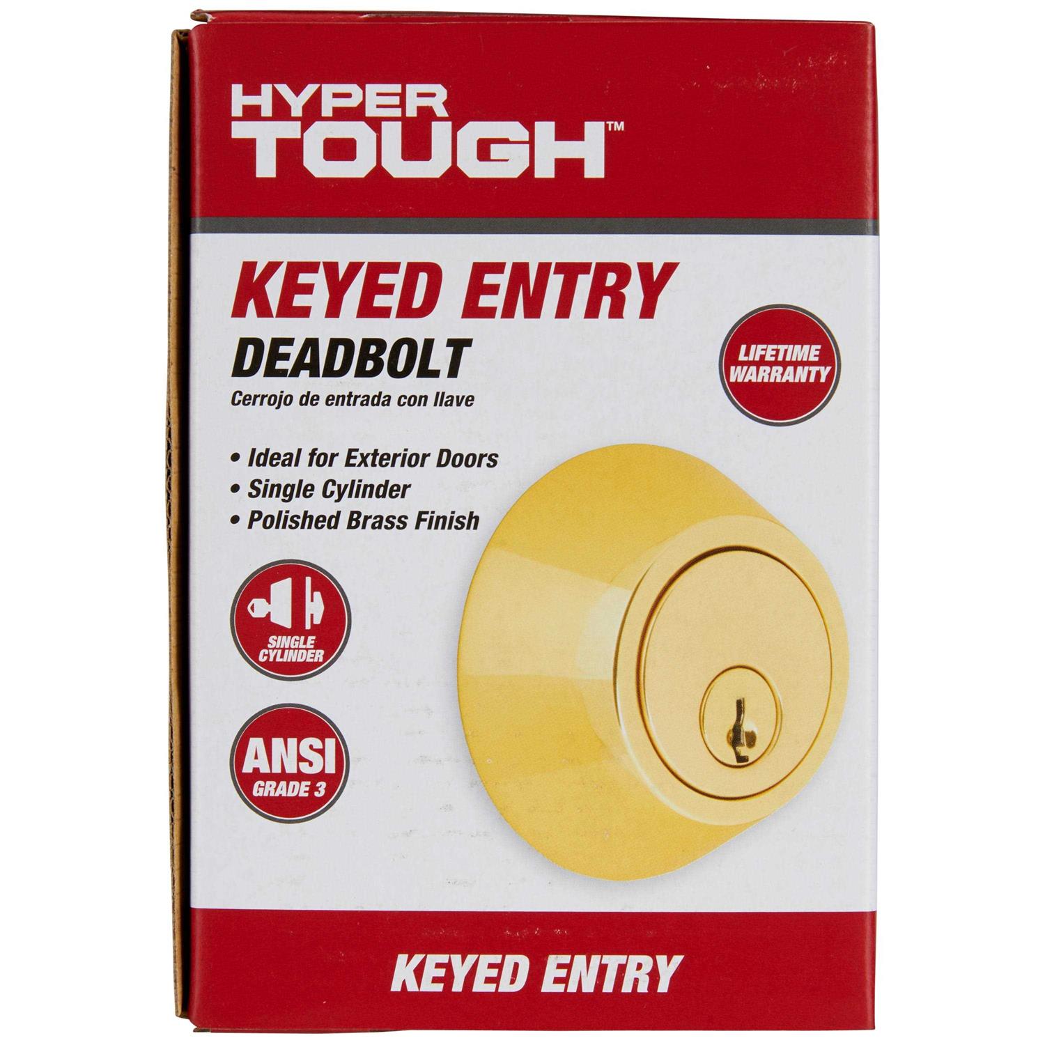 Hyper Tough Keyed Entry Single Cylinder Deadbolt - Inhomebuy