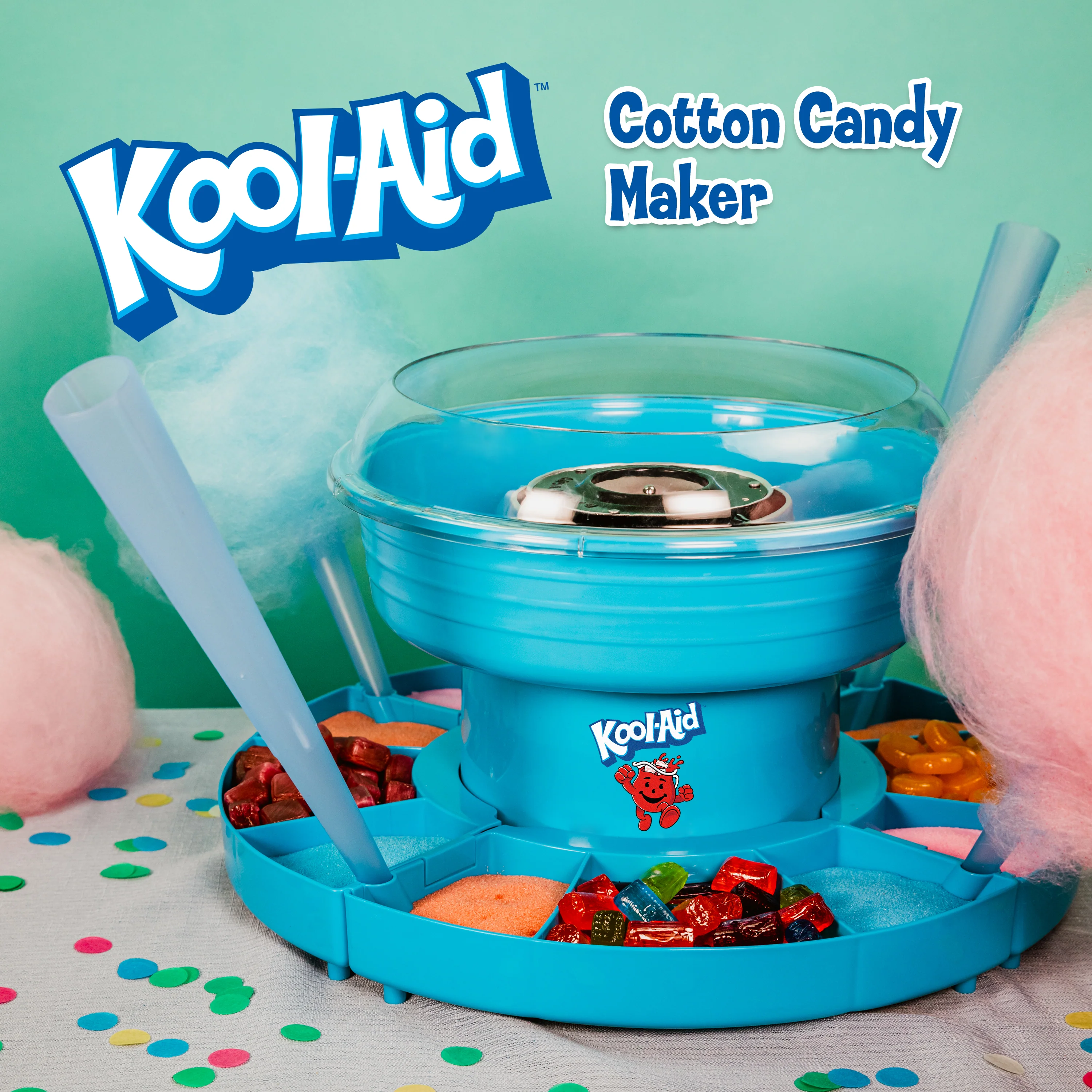 Kool-Aid Cotton Candy Maker with Lazy Susan - Inhomebuy