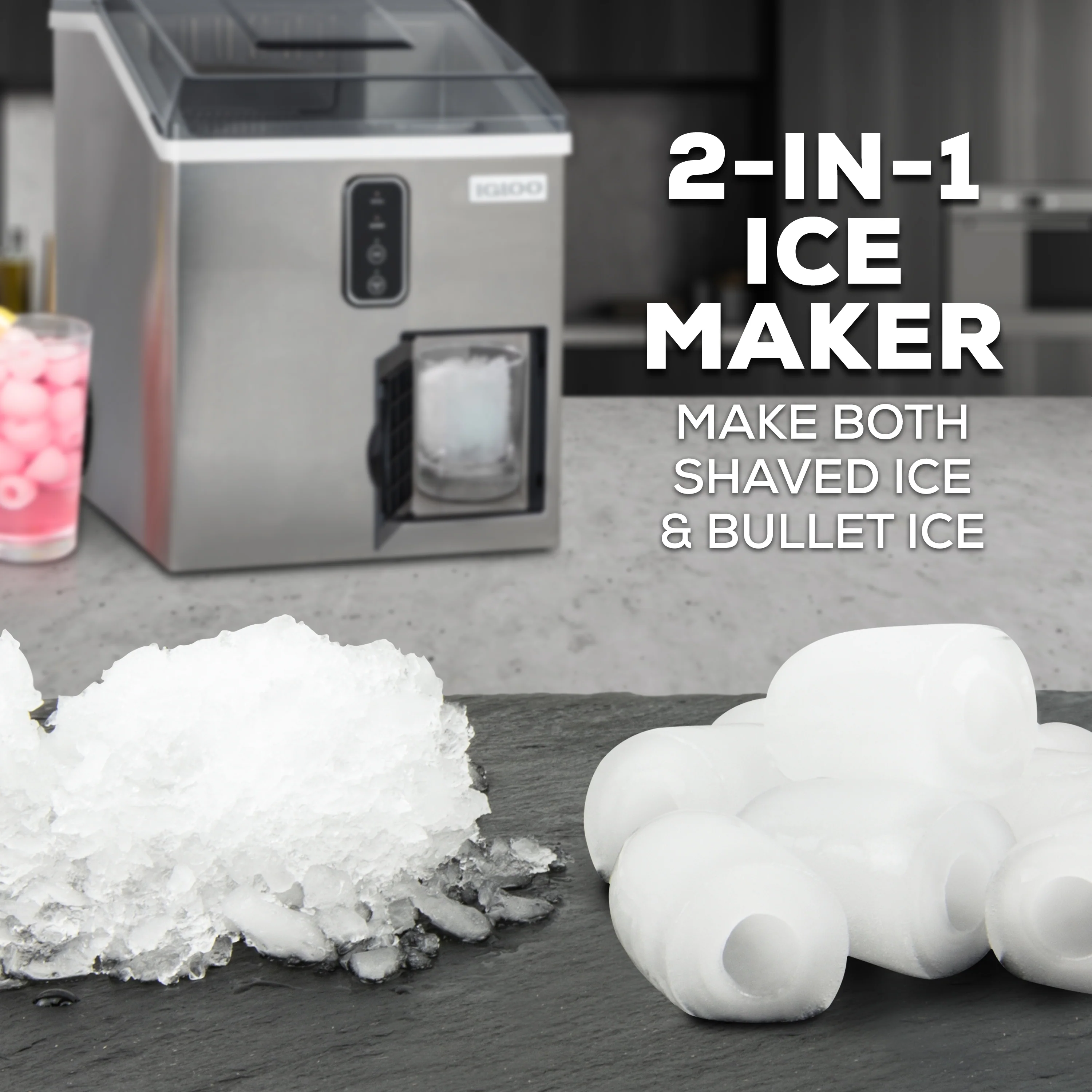 IGLOO 44 lb. Ice Maker and Dispensing Ice Shaver - Inhomebuy
