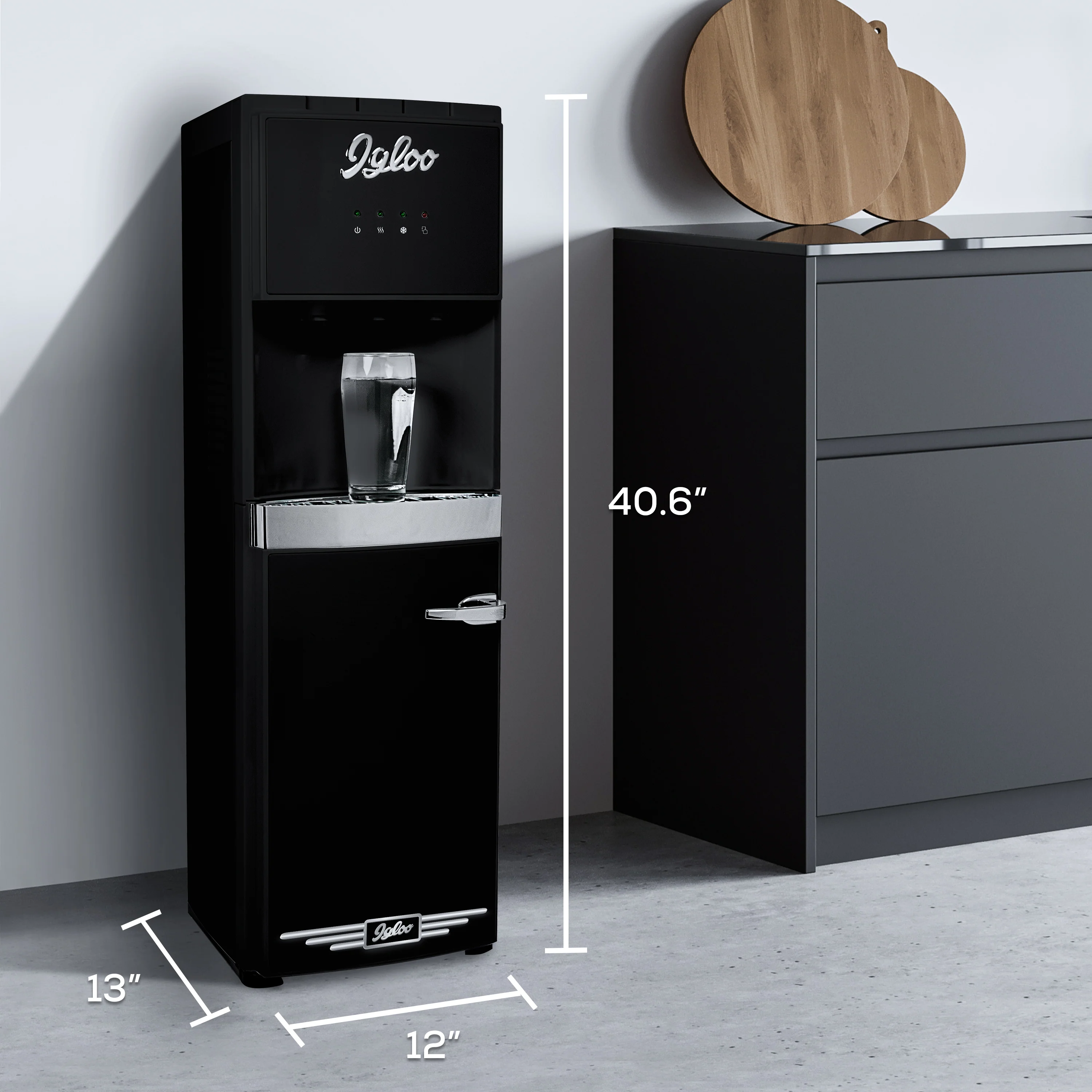 Igloo Retro Hot, Cold & Room Temperature Bottom-Load Water Dispenser - Inhomebuy