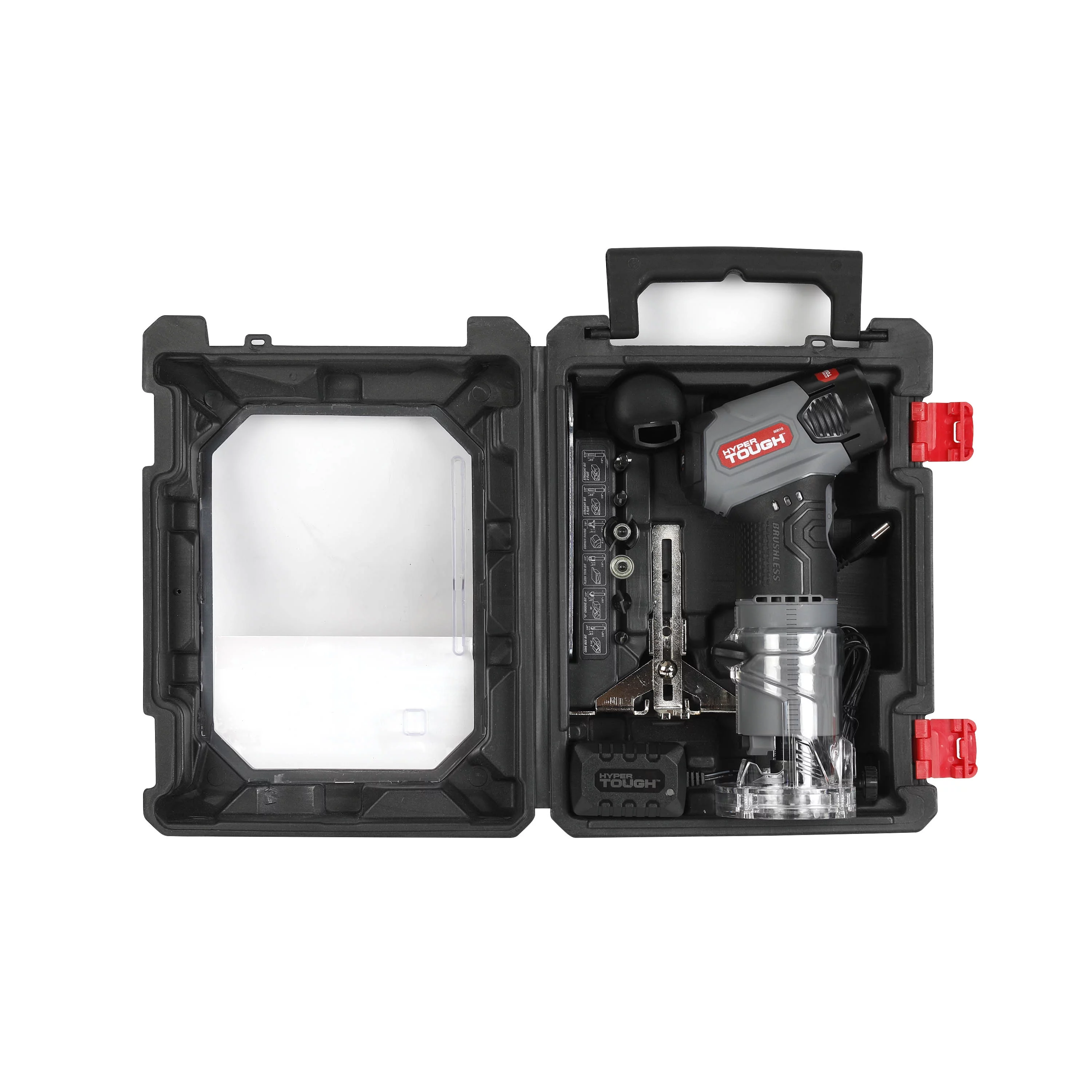 Hyper Tough 12V Max Lithium-Ion Brushless Palm Edge Router with 1.5Ah Battery and Charger, 80016 - Inhomebuy