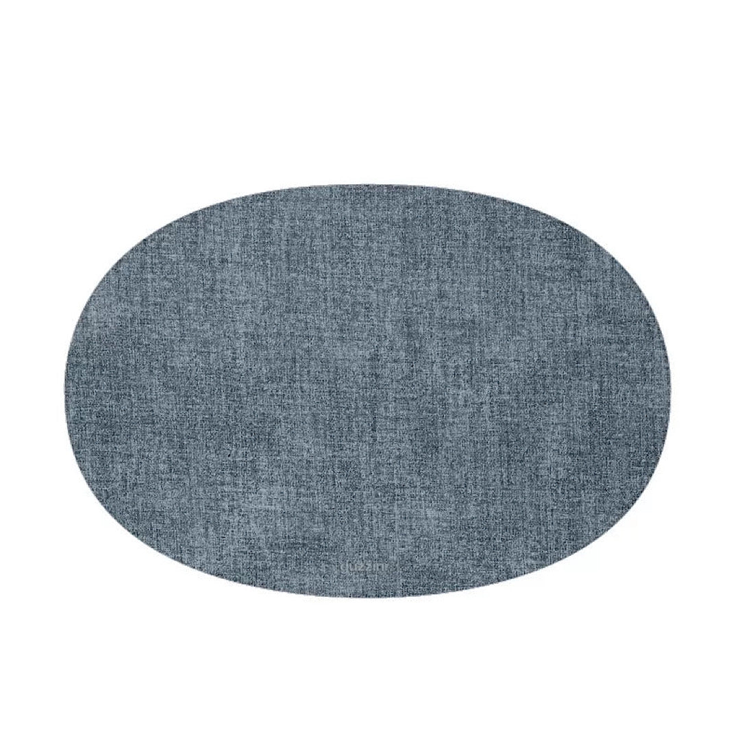 Fabric Oval Reversible Placemat Tiffany - Sea Blue - Inhomebuy