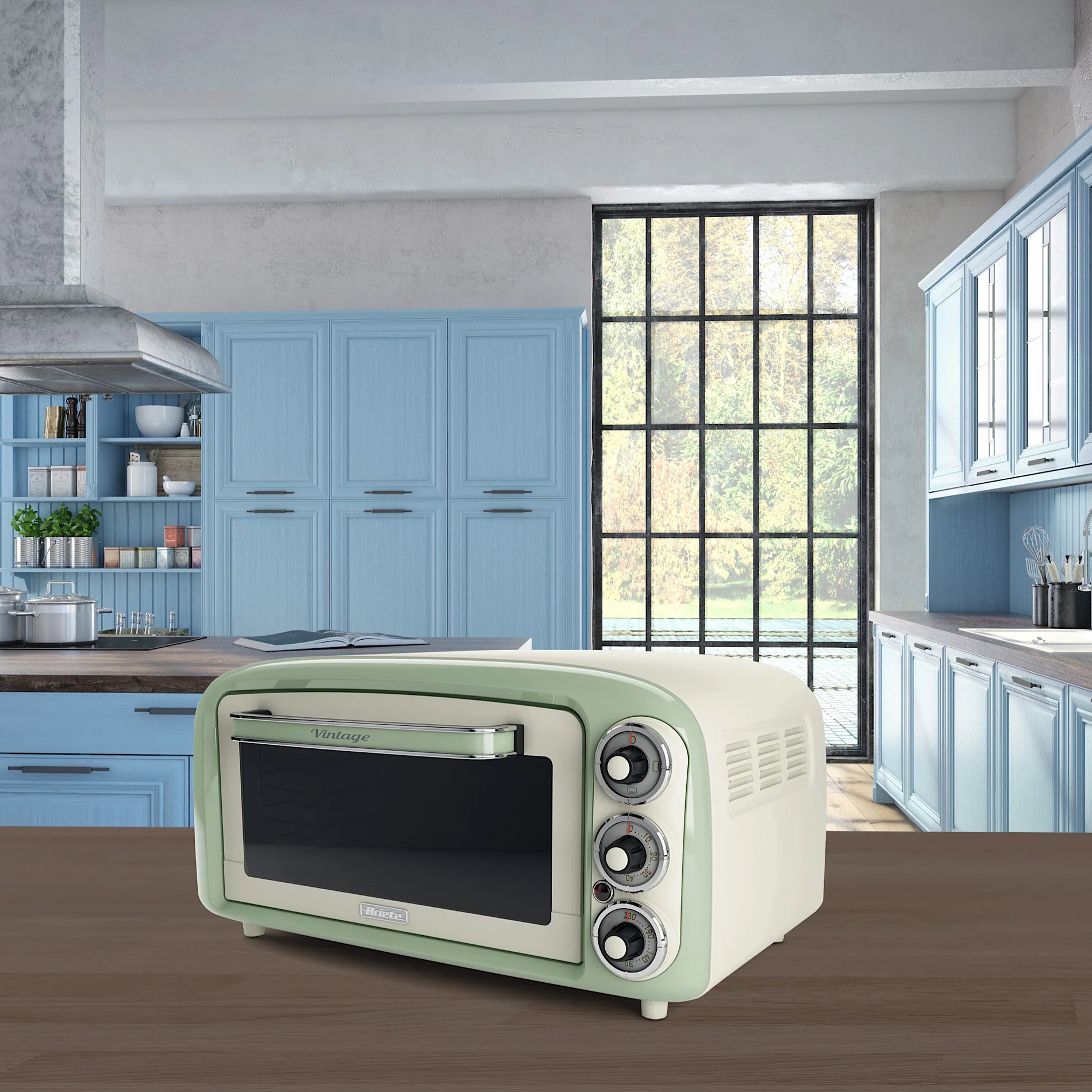 Vintage Electric Oven Green 18L - Inhomebuy