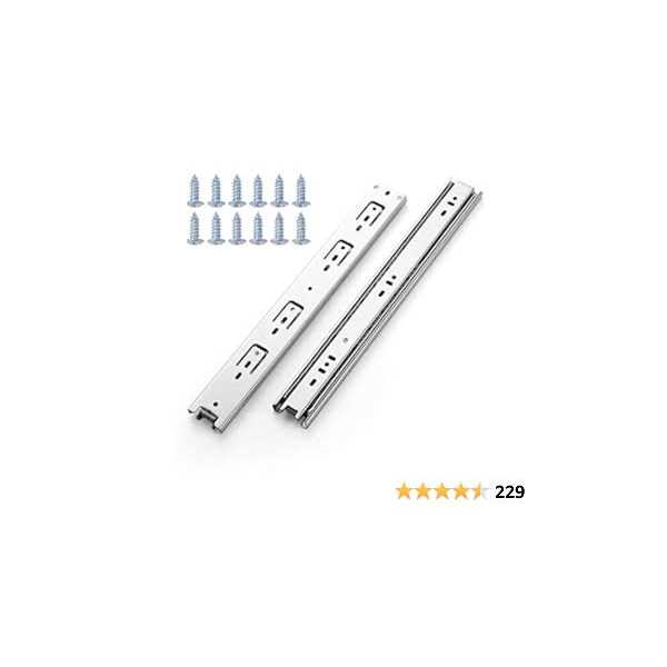 Deshitong 5 pairs full extension drawer slides mount ball bearing sliding - Inhomebuy