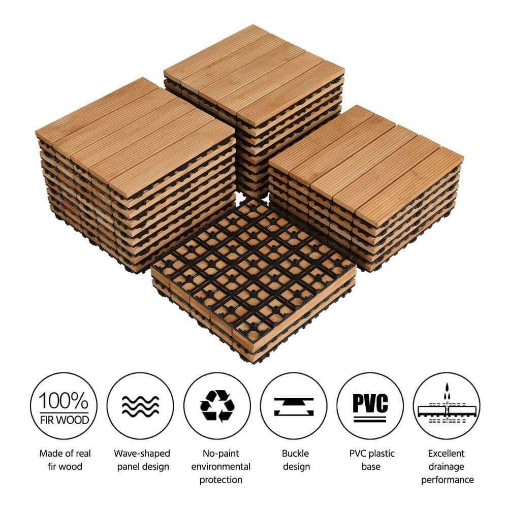 Yaheetech 27pcs Wood Flooring Tiles for Patio - Inhomebuy
