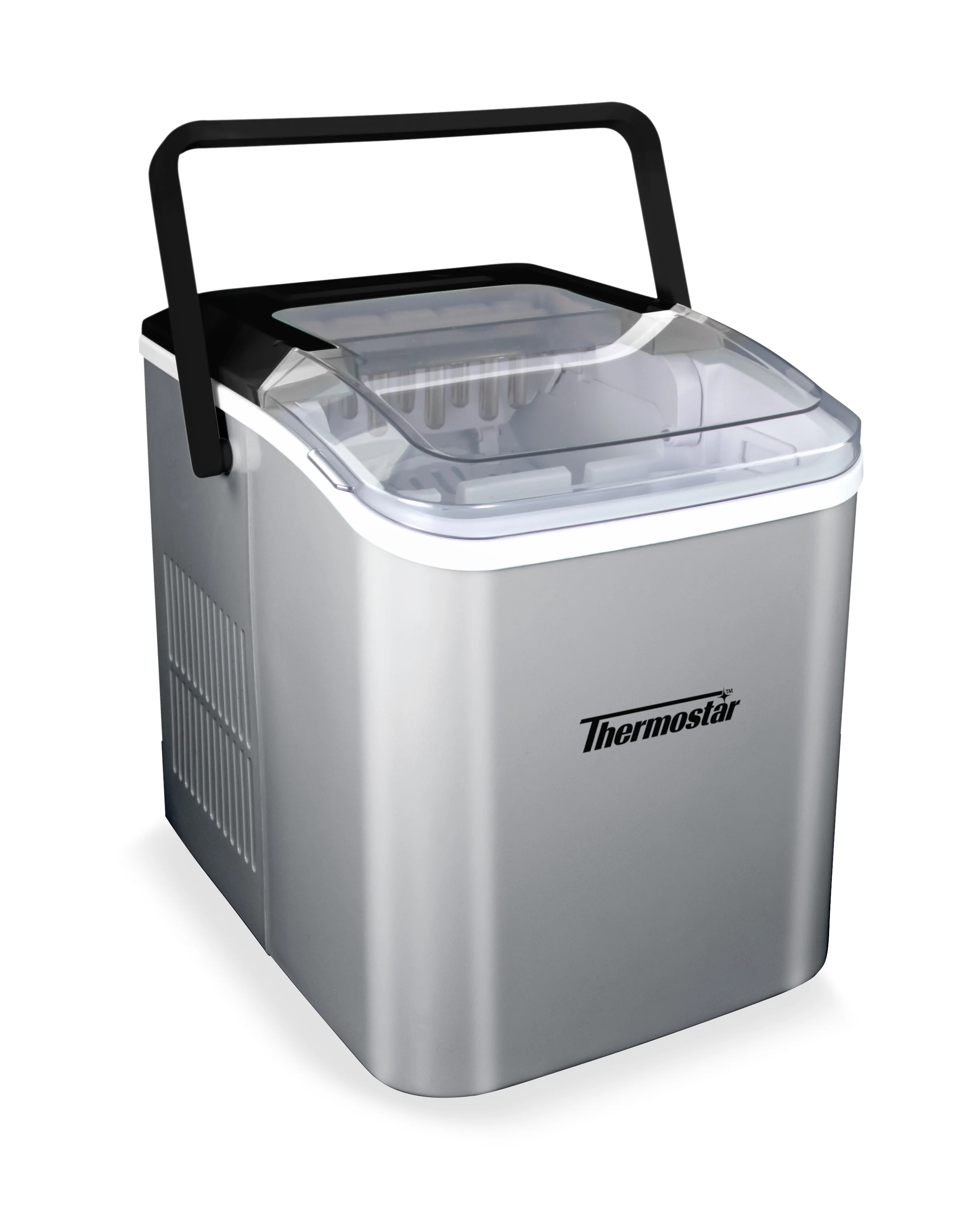 Thermostar 26-Pound Automatic Self-Cleaning Portable Countertop Ice Maker Machine With Handle - Inhomebuy