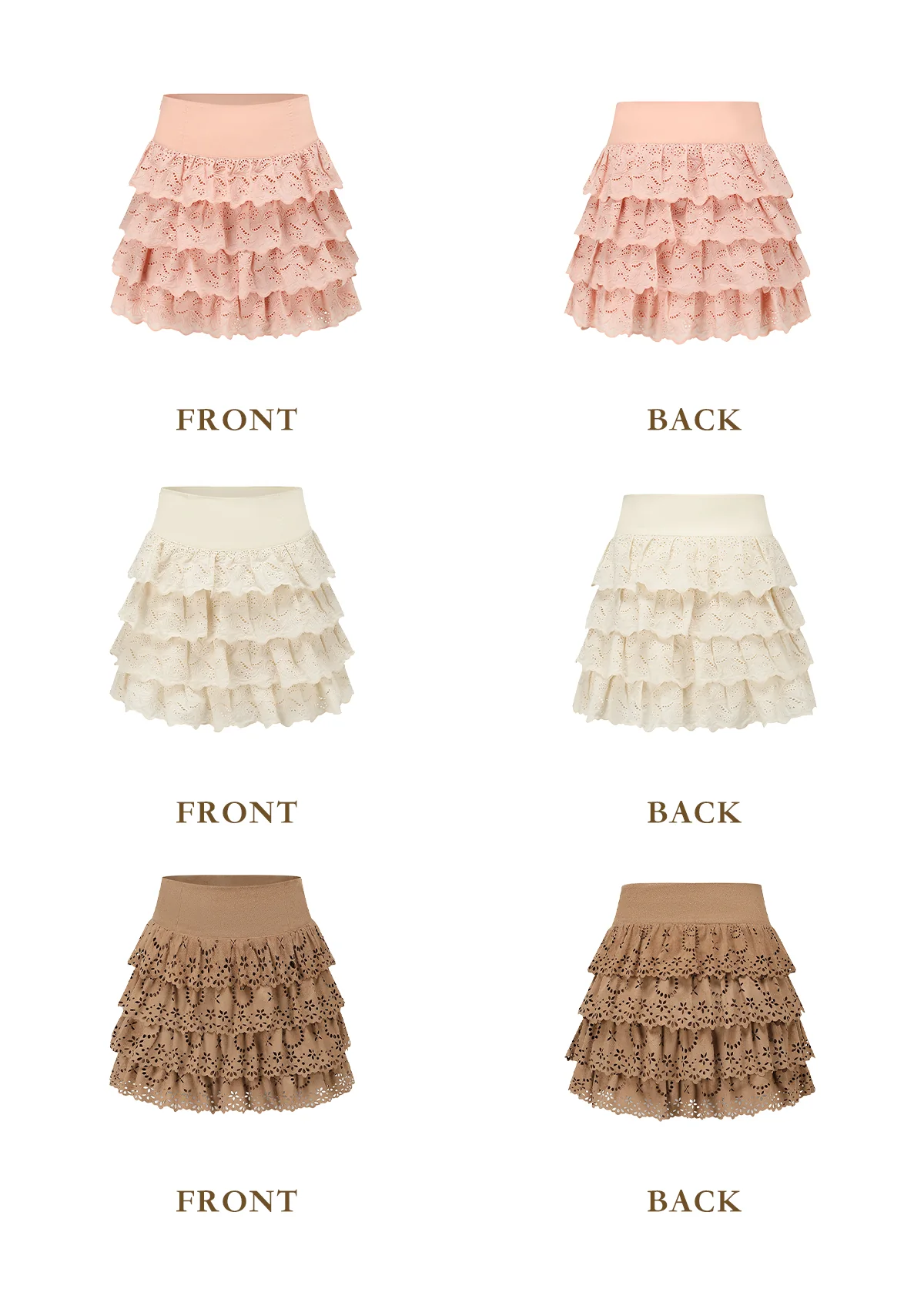 Cheese Mille Crepe Pantskirt - Inhomebuy